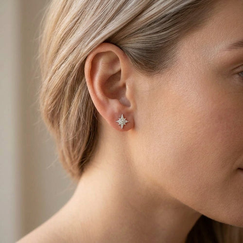 ALPHA Aretes de Diamantes 