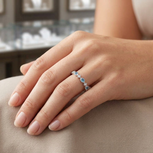 DULUTH Bague en topazes et diamants 