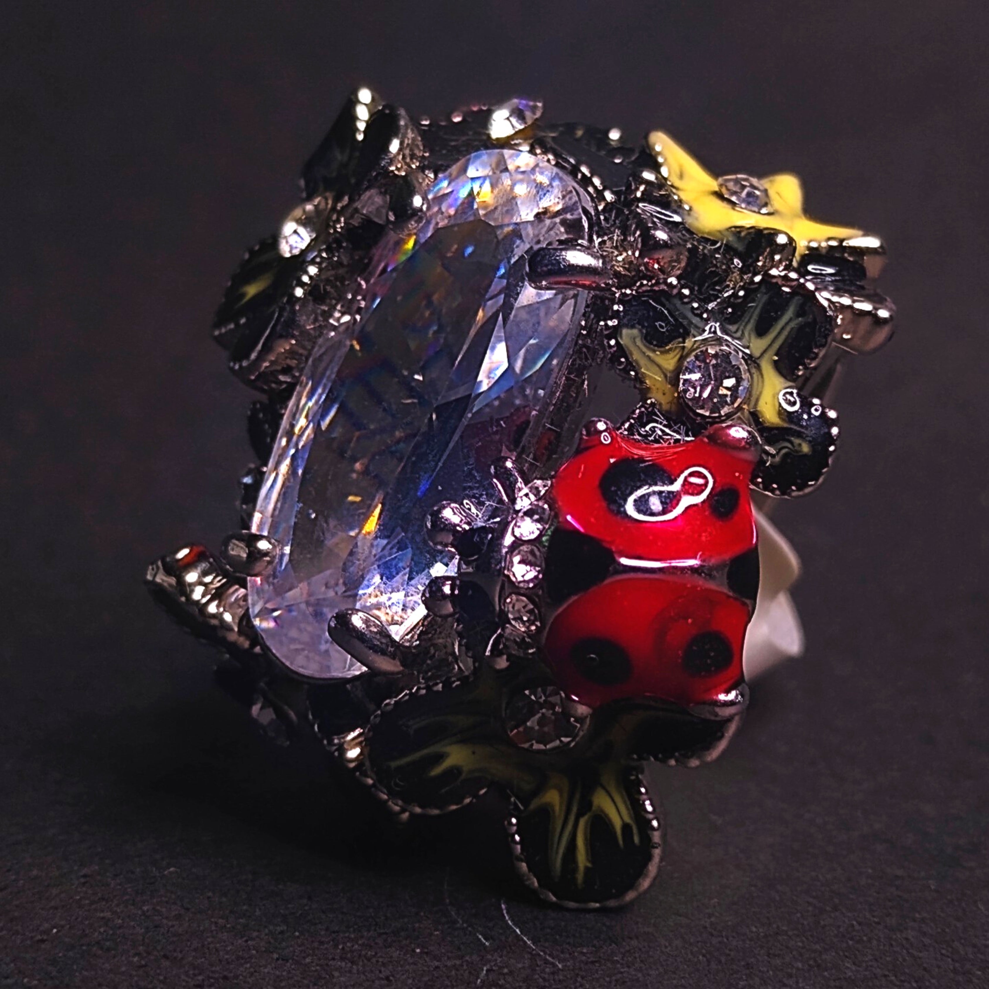 BOHEMIA CZECH CRYSTAL RING