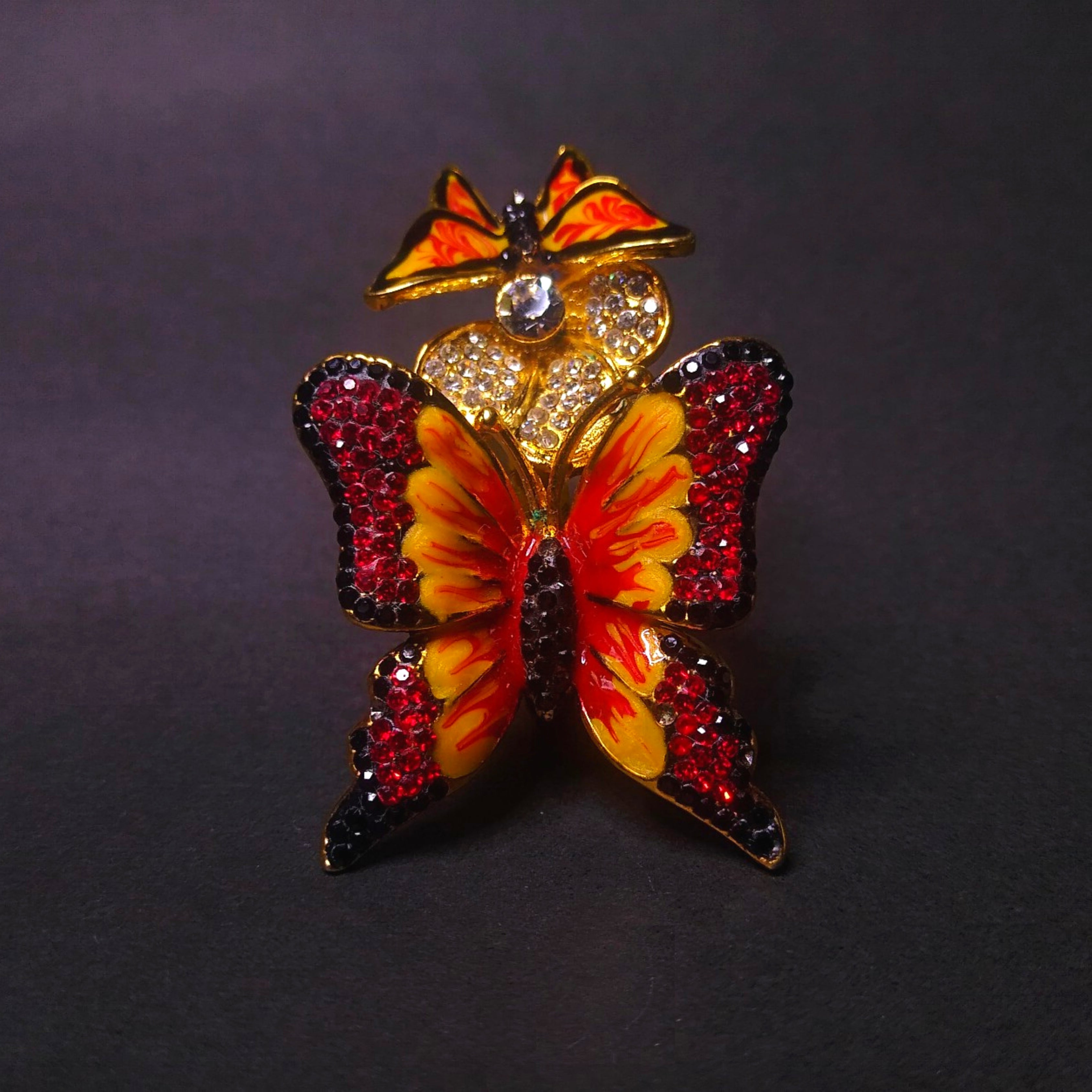 MOTYLI CZECH CRYSTAL RING 