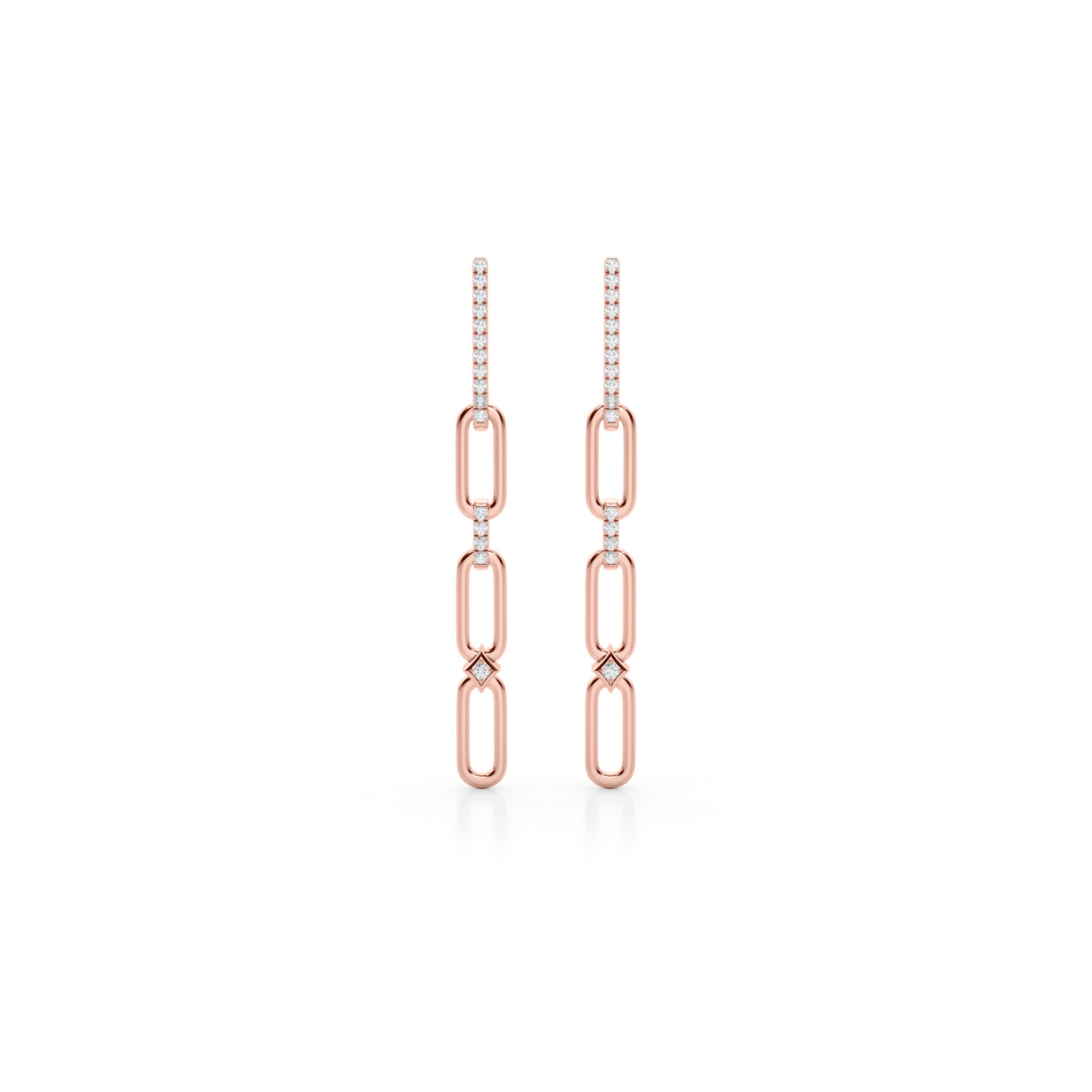 UMO Diamond Long Earrings - MIKING LLC