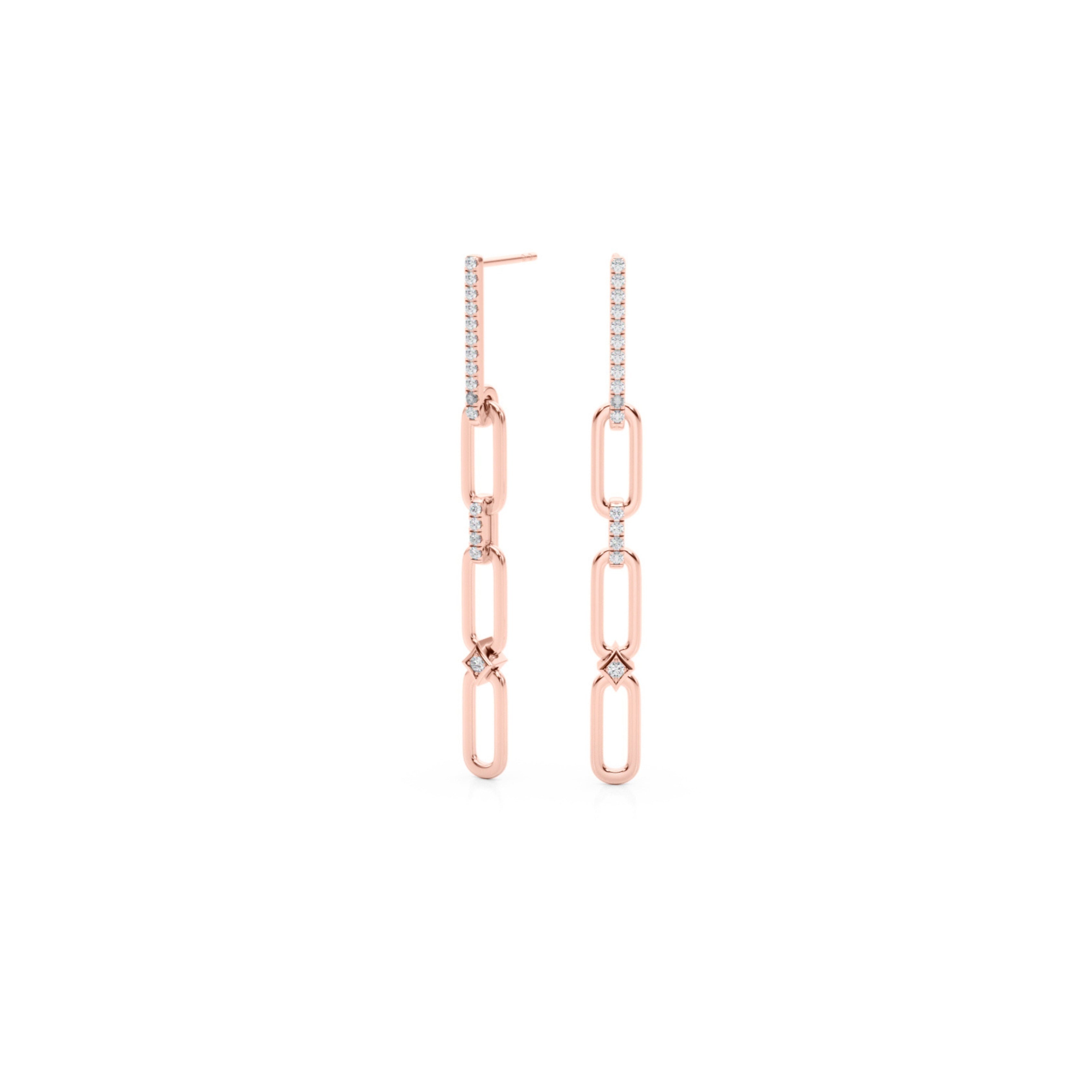 UMO Diamond Long Earrings - MIKING LLC