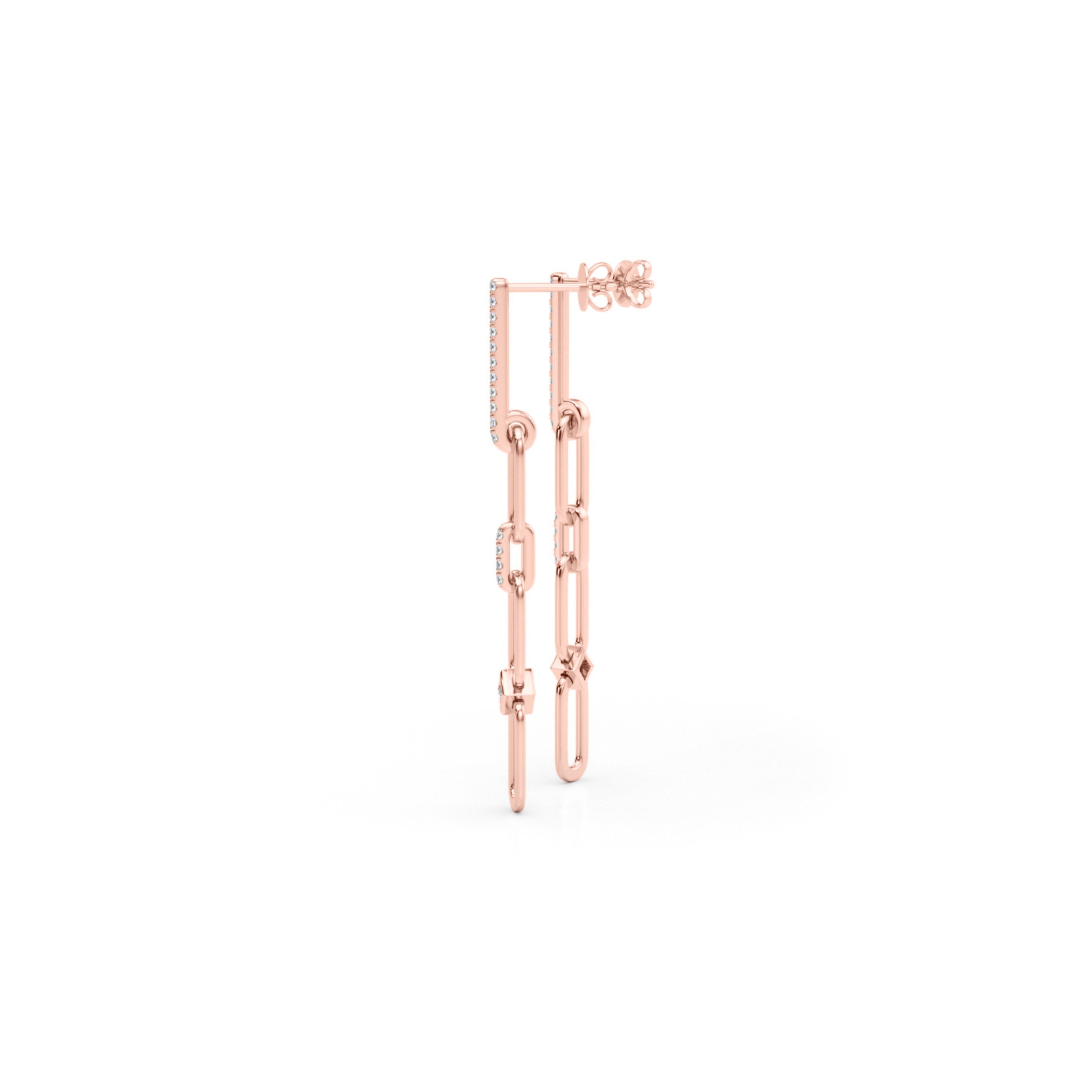 UMO Diamond Long Earrings - MIKING LLC