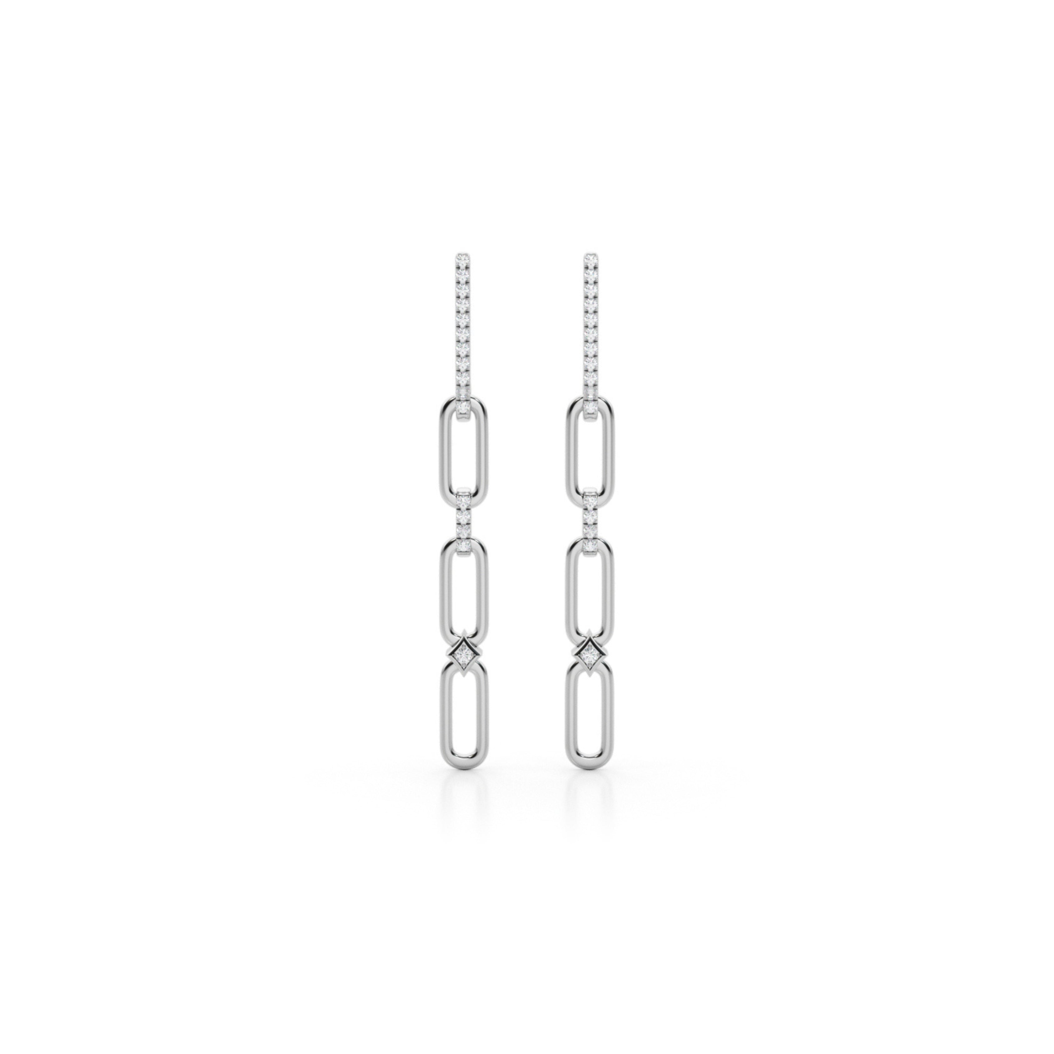UMO Diamond Long Earrings - MIKING LLC