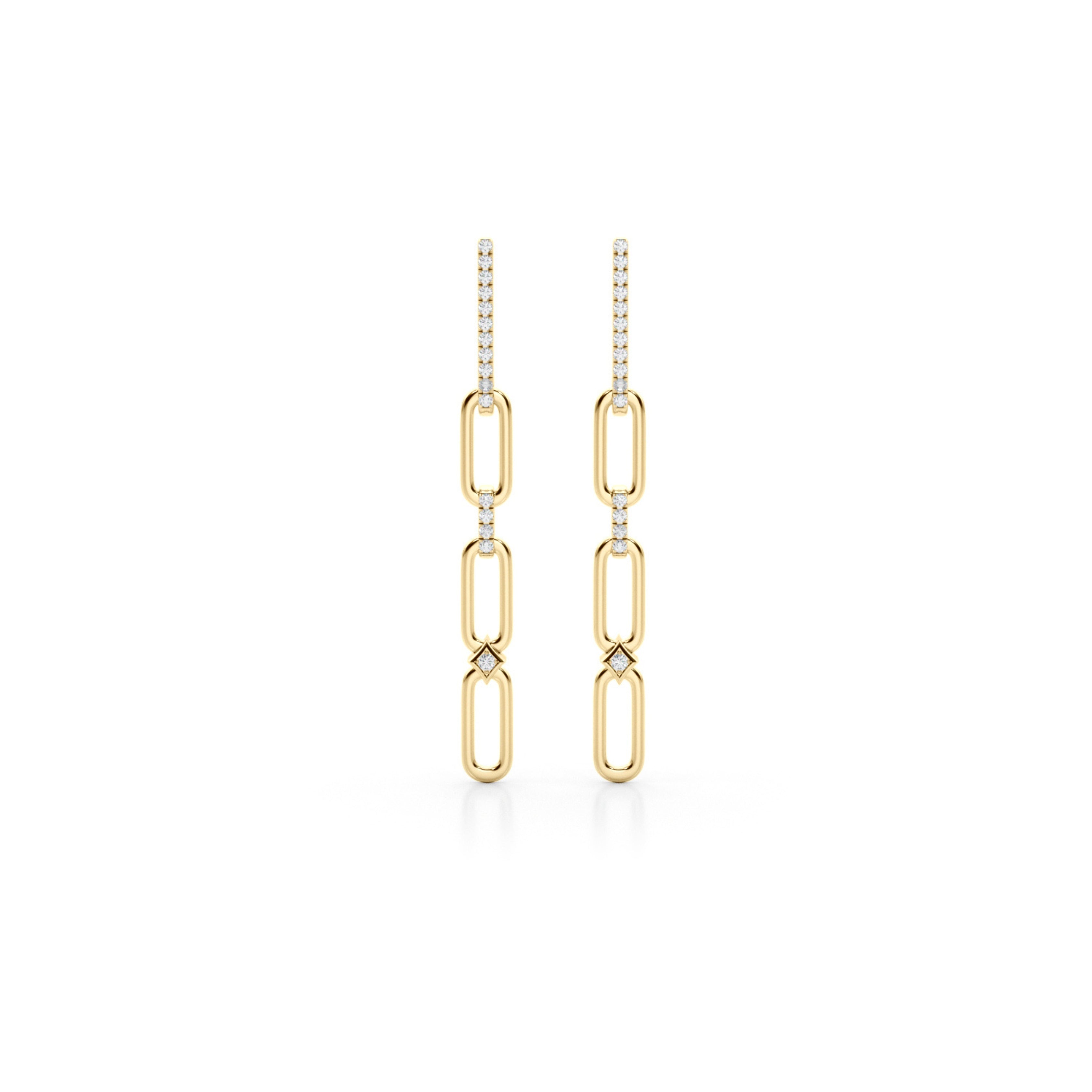 UMO Diamond Long Earrings - MIKING LLC