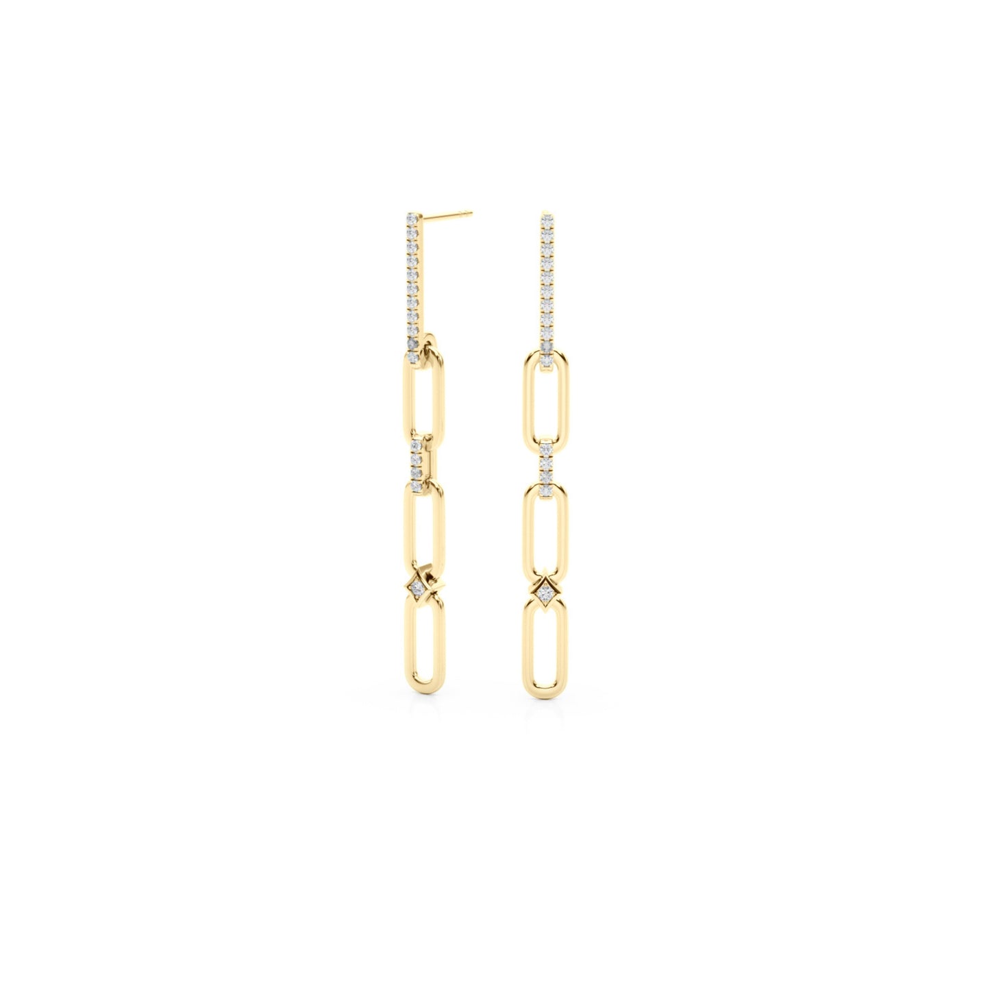 UMO Aretes Largos de Diamantes 