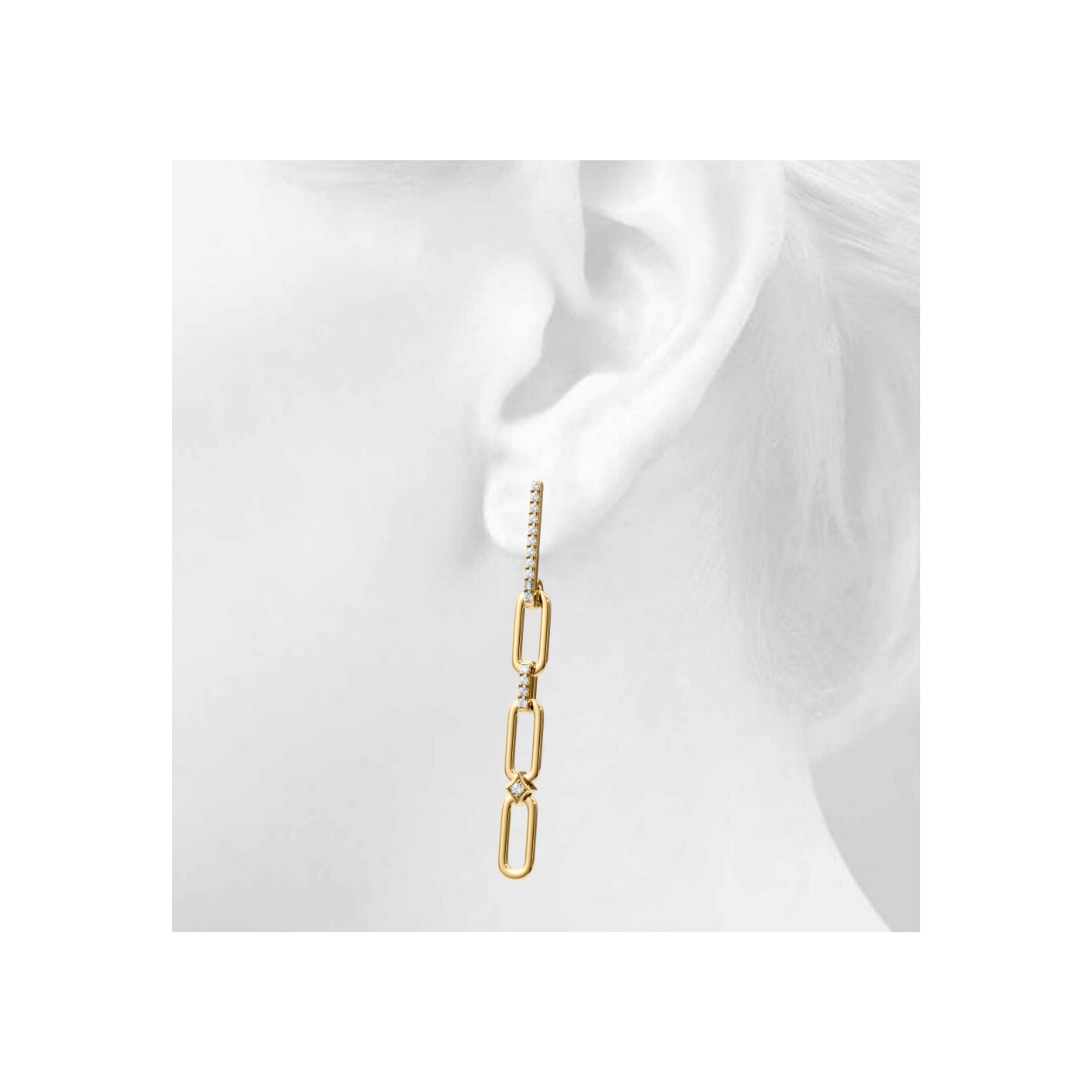 UMO Diamond Long Earrings - MIKING LLC