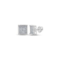 FANCY SQUARE Diamond Earrings - MIKING LLC