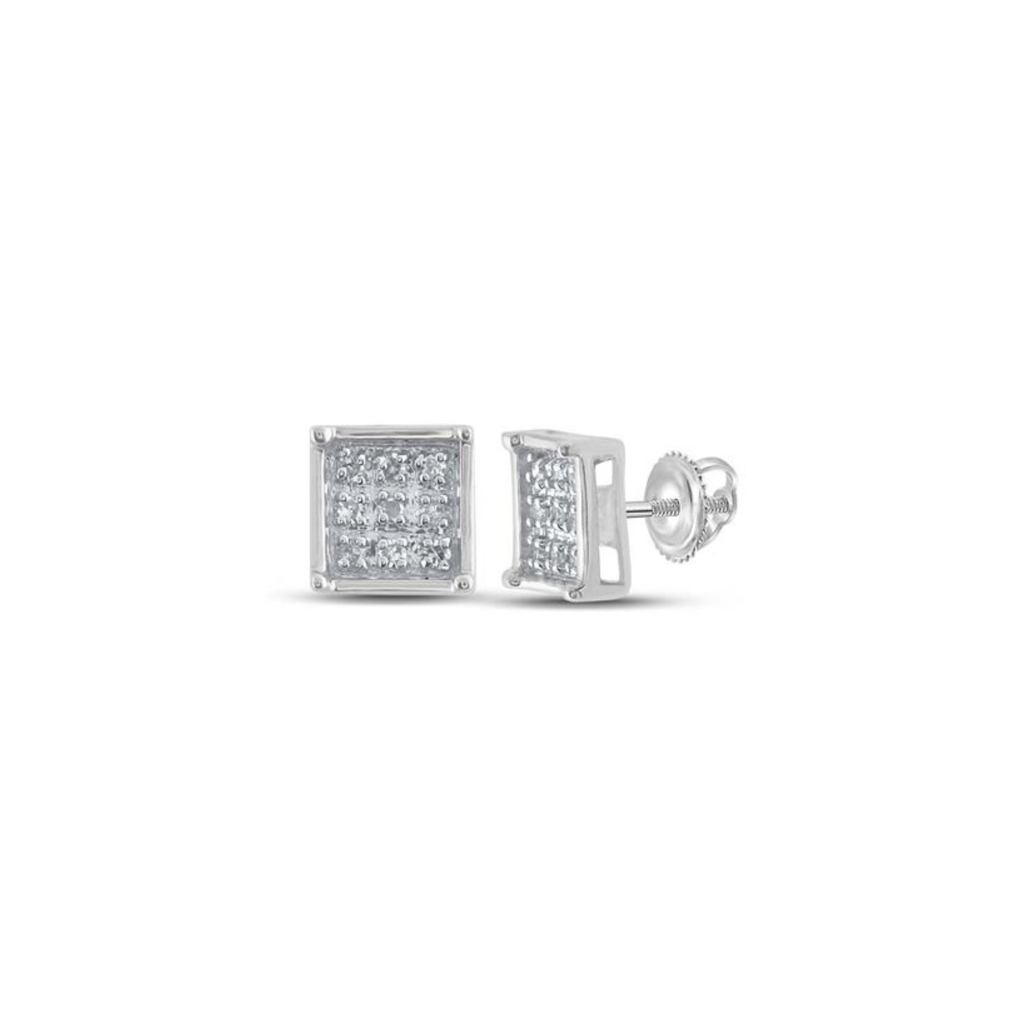 FANCY SQUARE Diamond Earrings - MIKING LLC