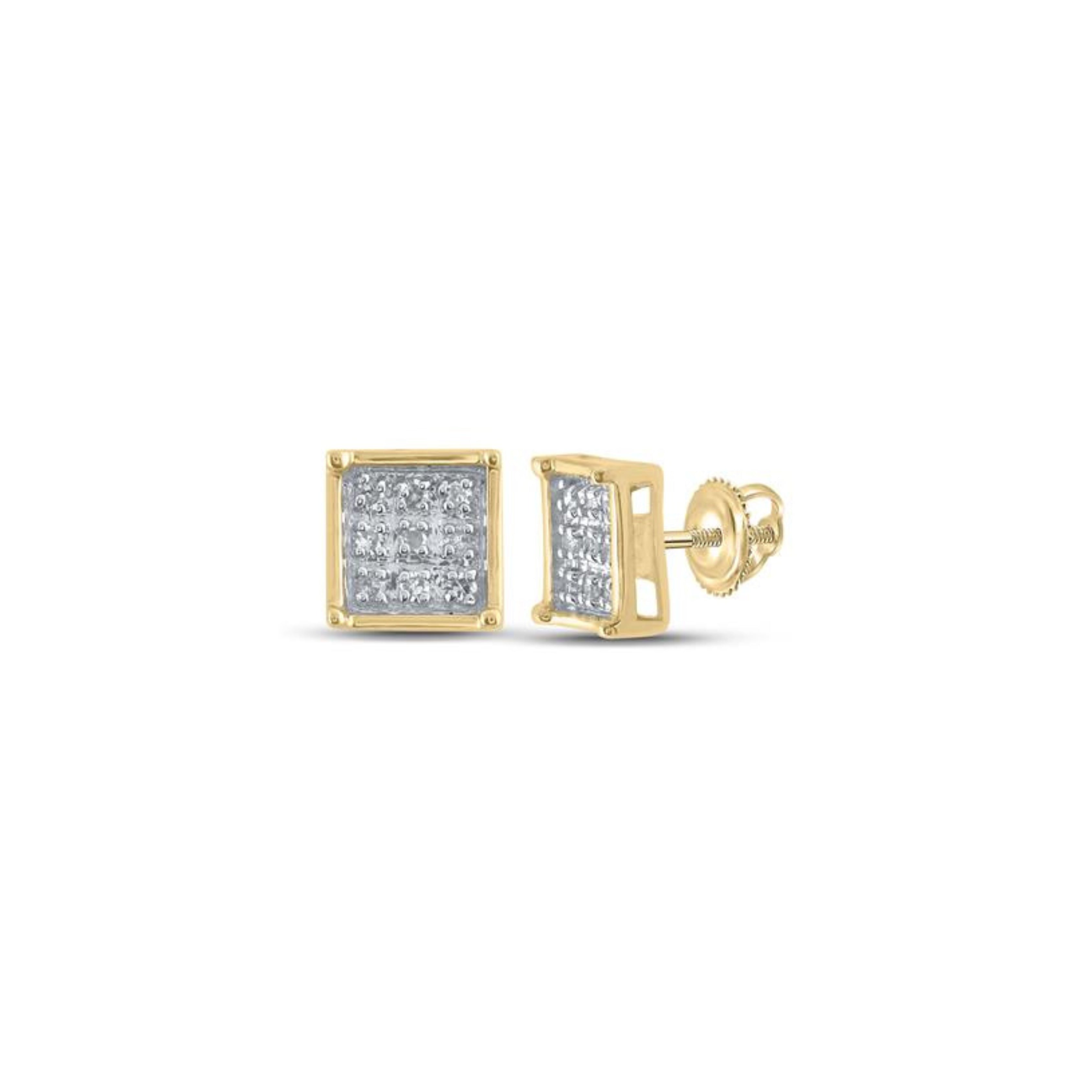 FANCY SQUARE Diamond Earrings - MIKING LLC