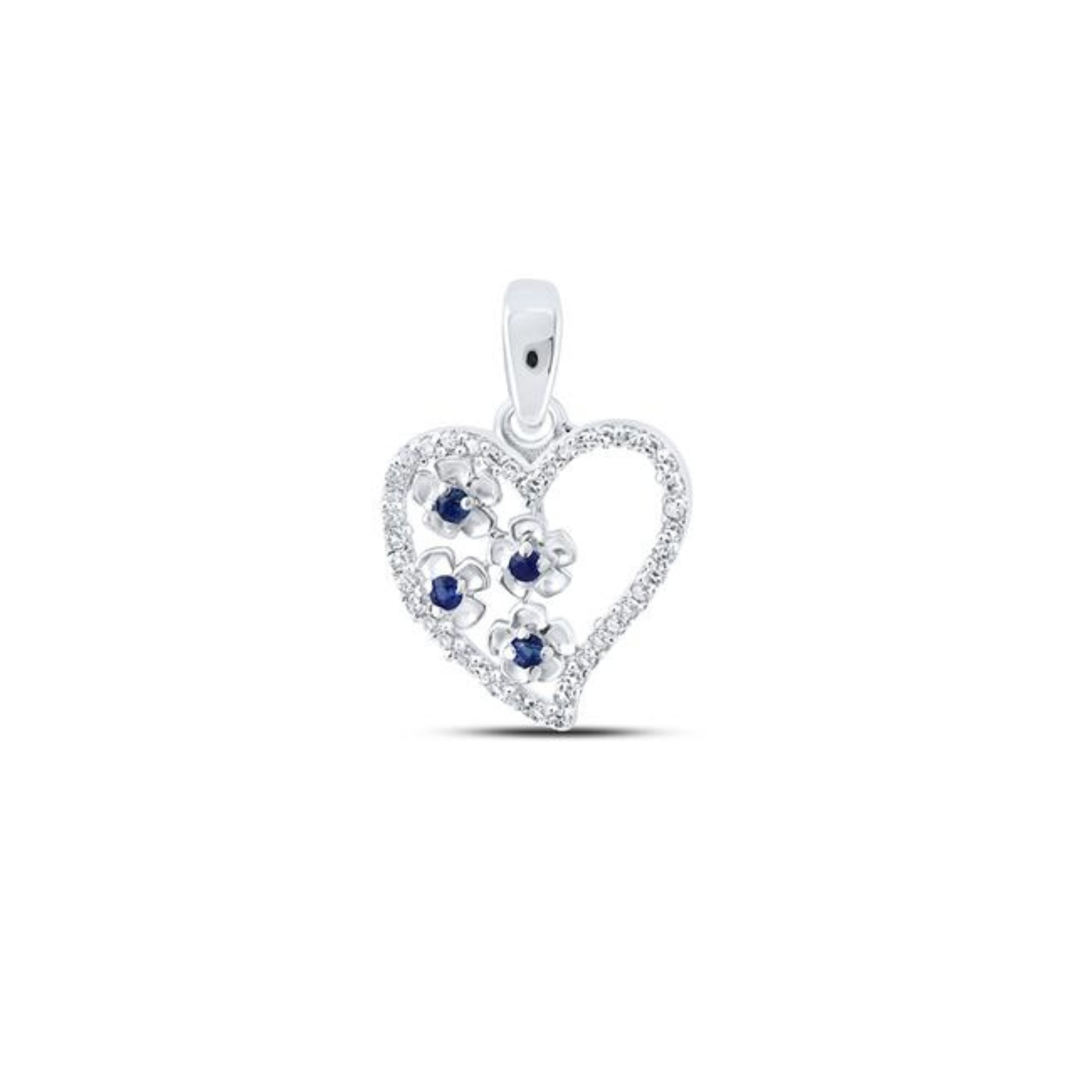 LE CŒUR Diamond Sapphire Pendant - MIKING LLC