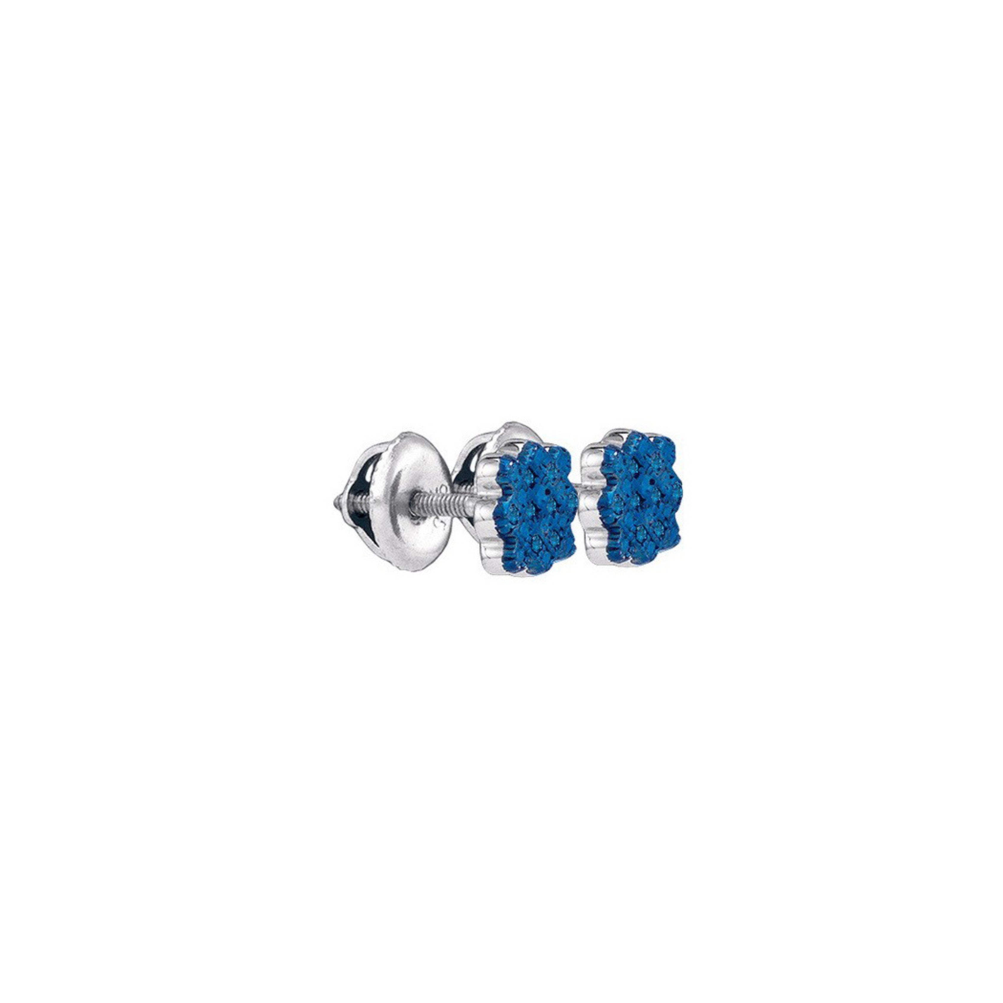 MINNE BLUE Diamond Earrings - MIKING LLC