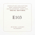 E103 Executive Education and Professional Development English Social Settings - MIKING LLC