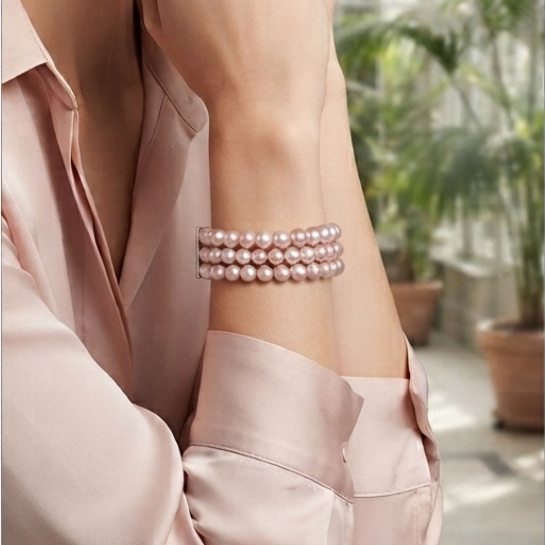 MINNE Triple-Strand Freshwater Pearl Bracelet