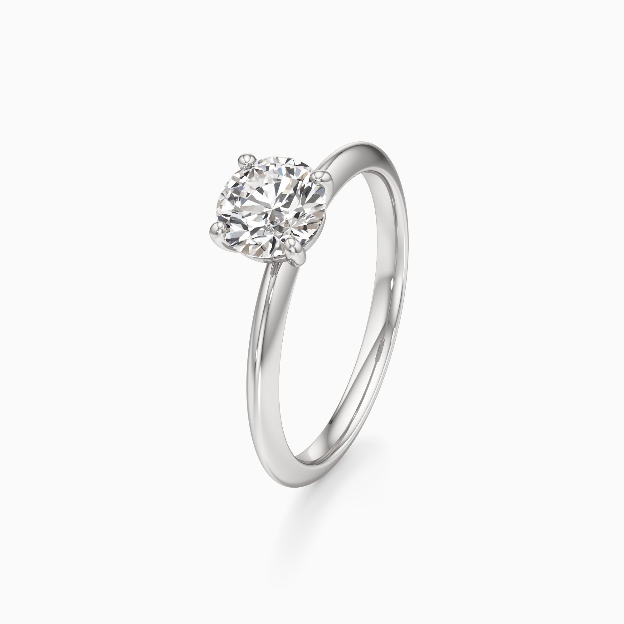 Pace Round Solitaire Lab-Grown Diamond Engagement Ring in Platinum