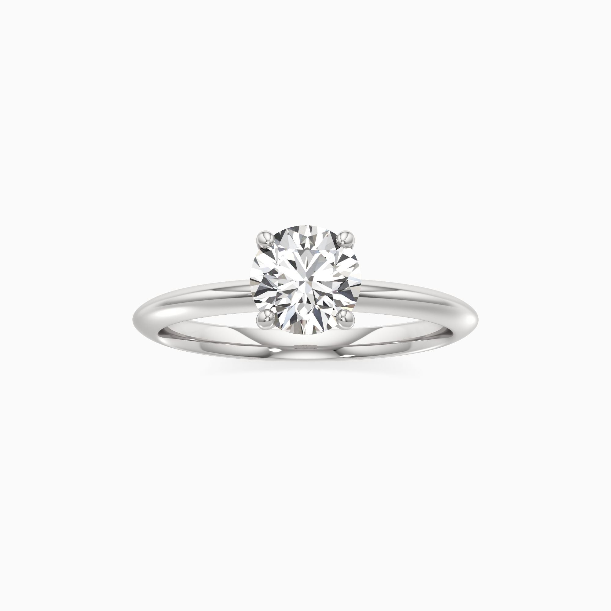 Pace Round Solitaire Lab-Grown Diamond Engagement Ring in Platinum