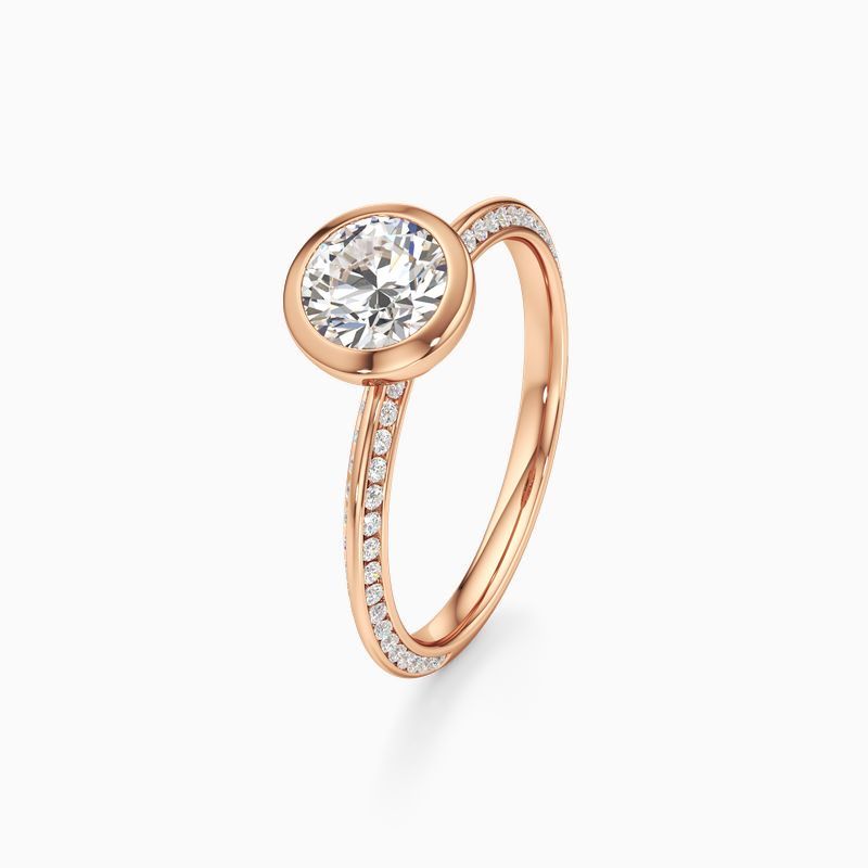 MAMA Lab-Grown Diamond Ring in 18K Gold Center Stone 0.70 ctw