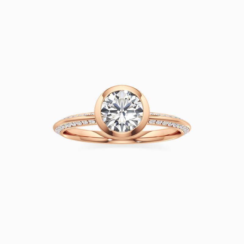 MAMA Lab-Grown Diamond Ring in 18K Gold Center Stone 0.70 ctw