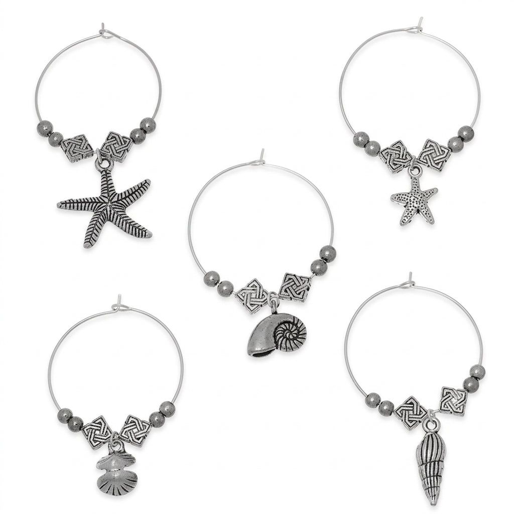 SUMMER Wine Glass Charms Set of 5 | MIKING