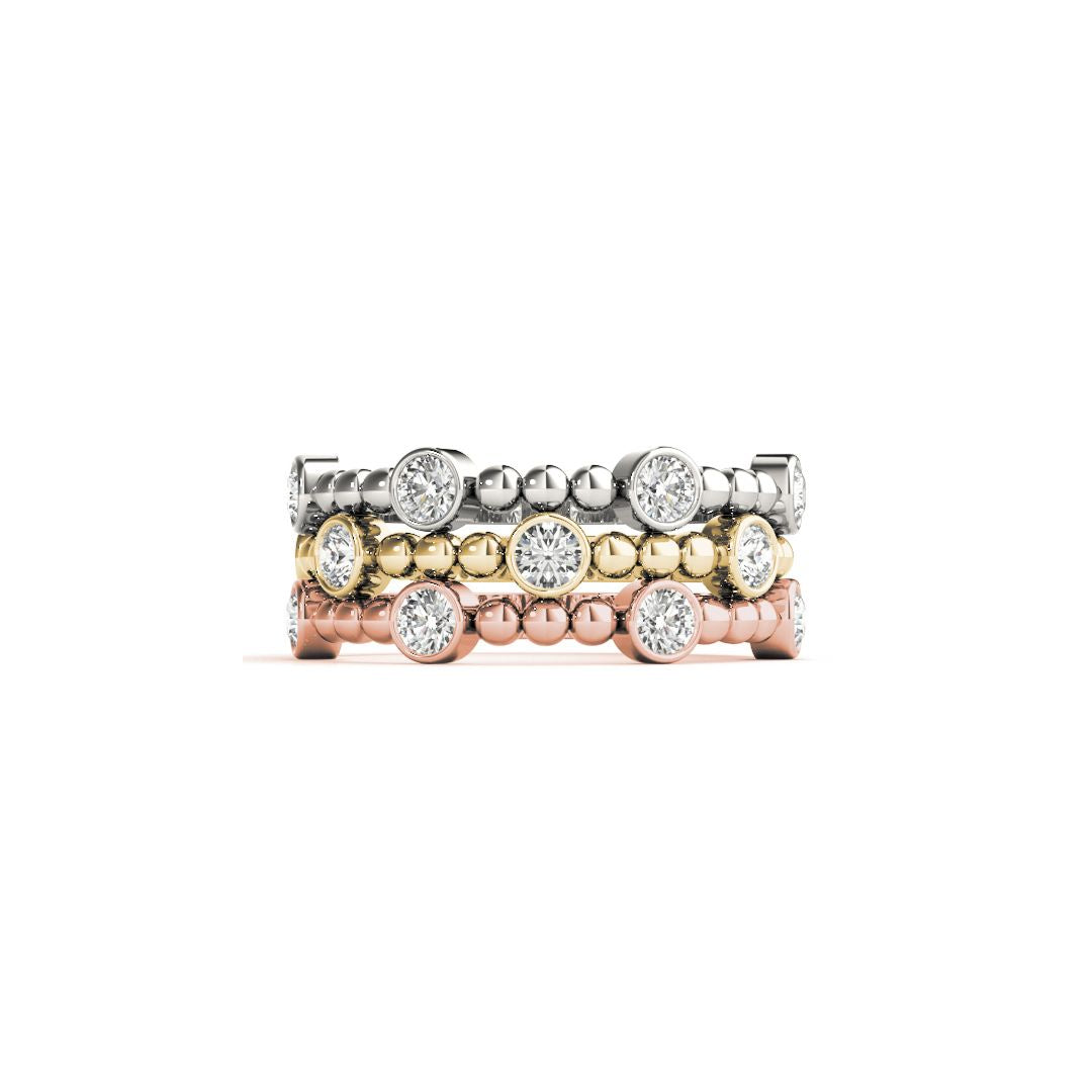 TEEN Anillo de Diamantes Naturales en Oro 18K