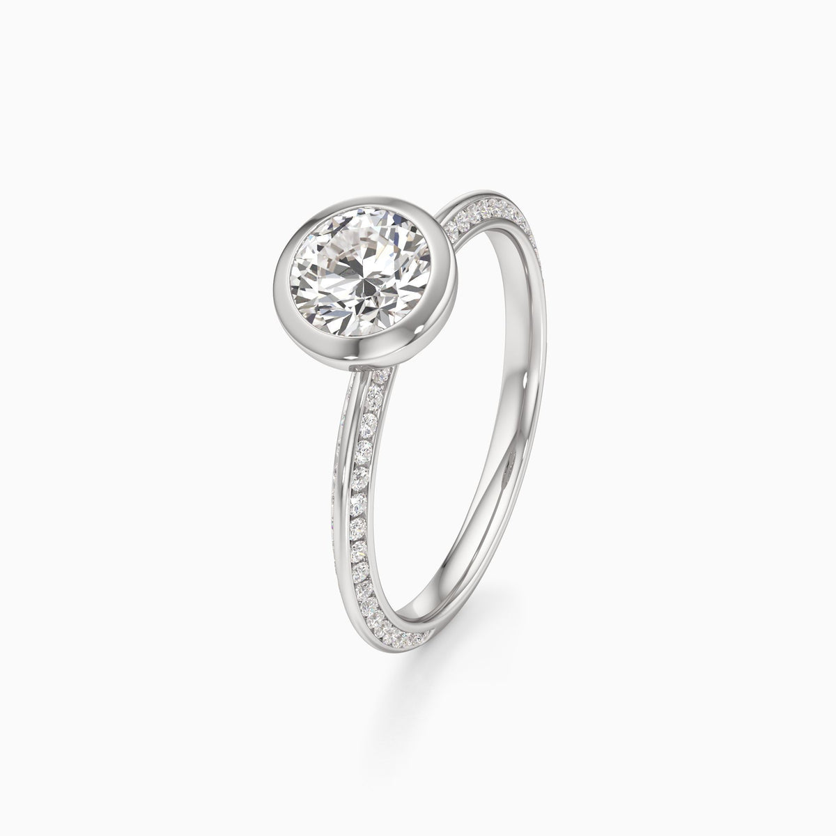 MAMA Lab-Grown Diamond Ring in 18K Gold Center Stone 0.70 ctw