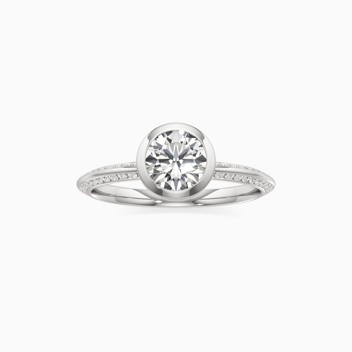 MAMA Lab-Grown Diamond Ring in 18K Gold Center Stone 0.70 ctw
