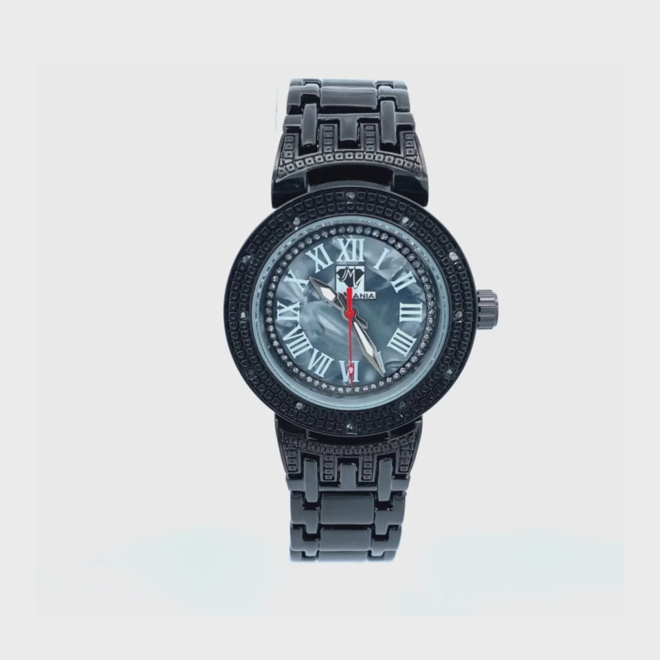 MOTHER OF PEARL DIAMOND WATCH BLACK