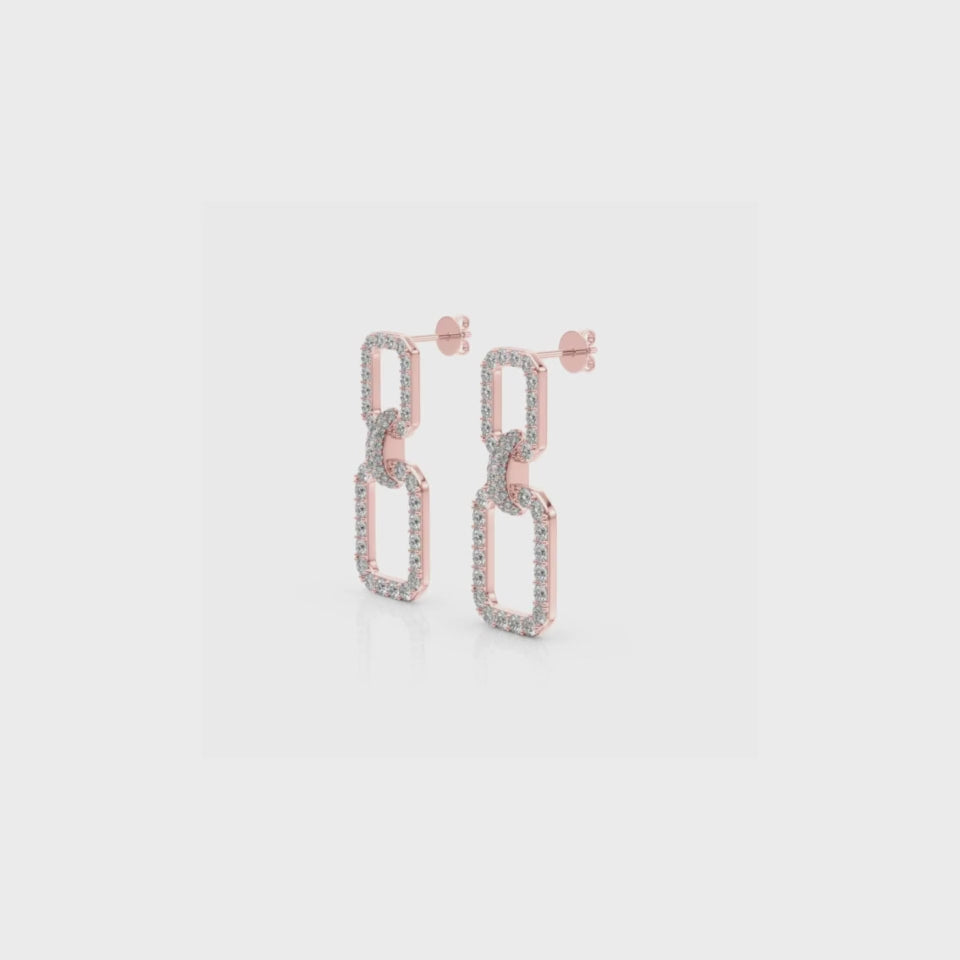UME DIAMOND EARRINGS ROSE