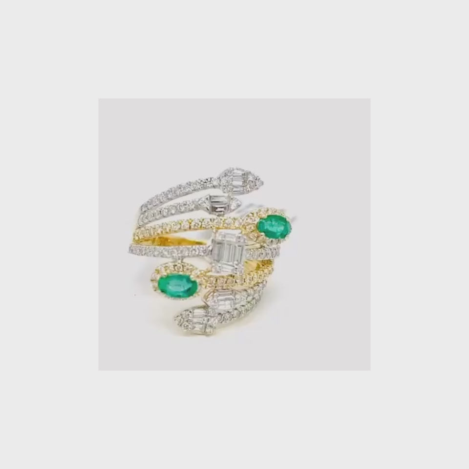 BOA DIAMOND EMERALD RING 