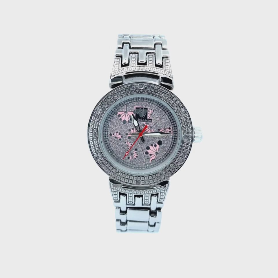 FLUTTER DIAMOND WATCH SILVER