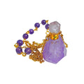 PAZ Amethyst Stainless Steel Necklace - MIKING LLC