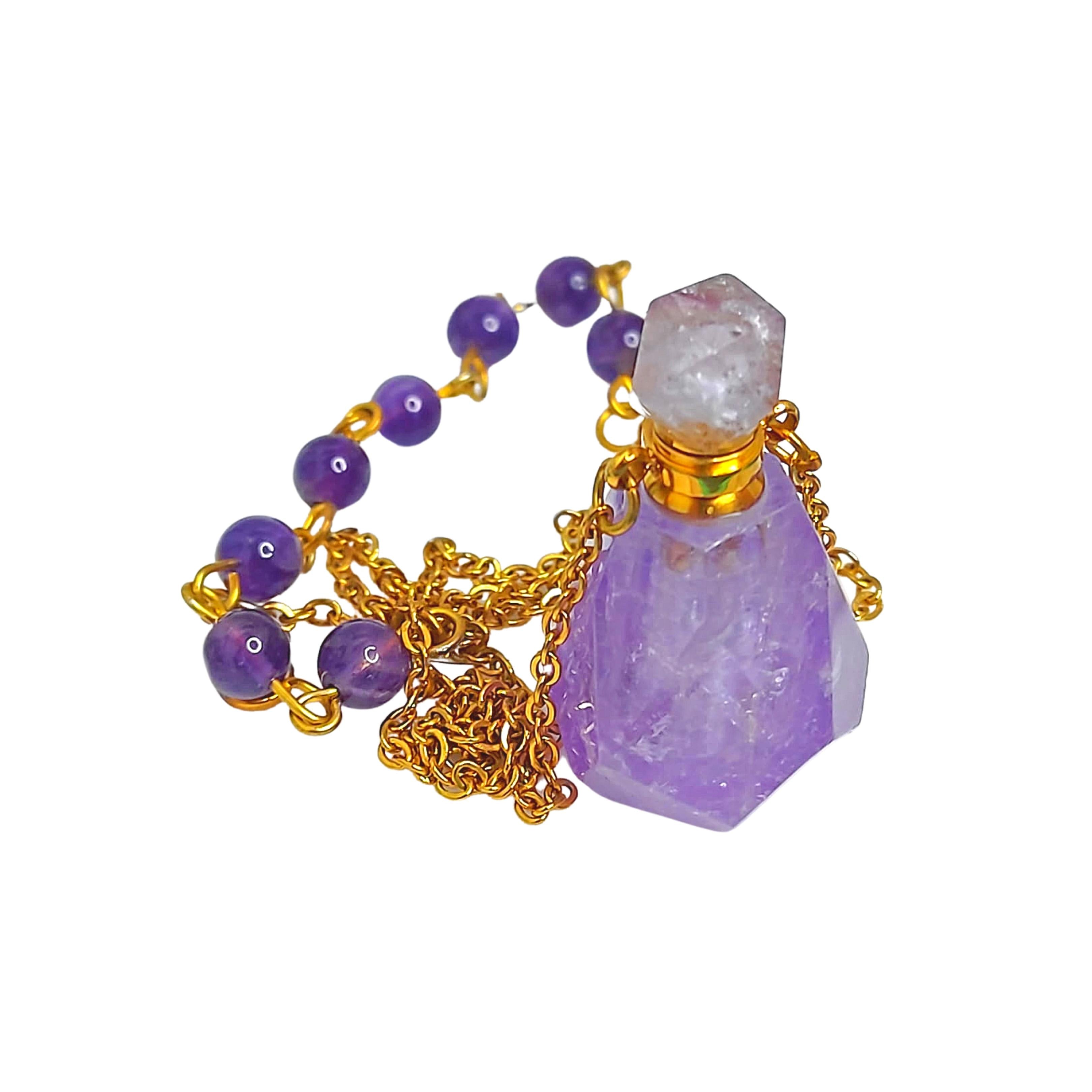 PAZ Amethyst Stainless Steel Necklace - MIKING LLC