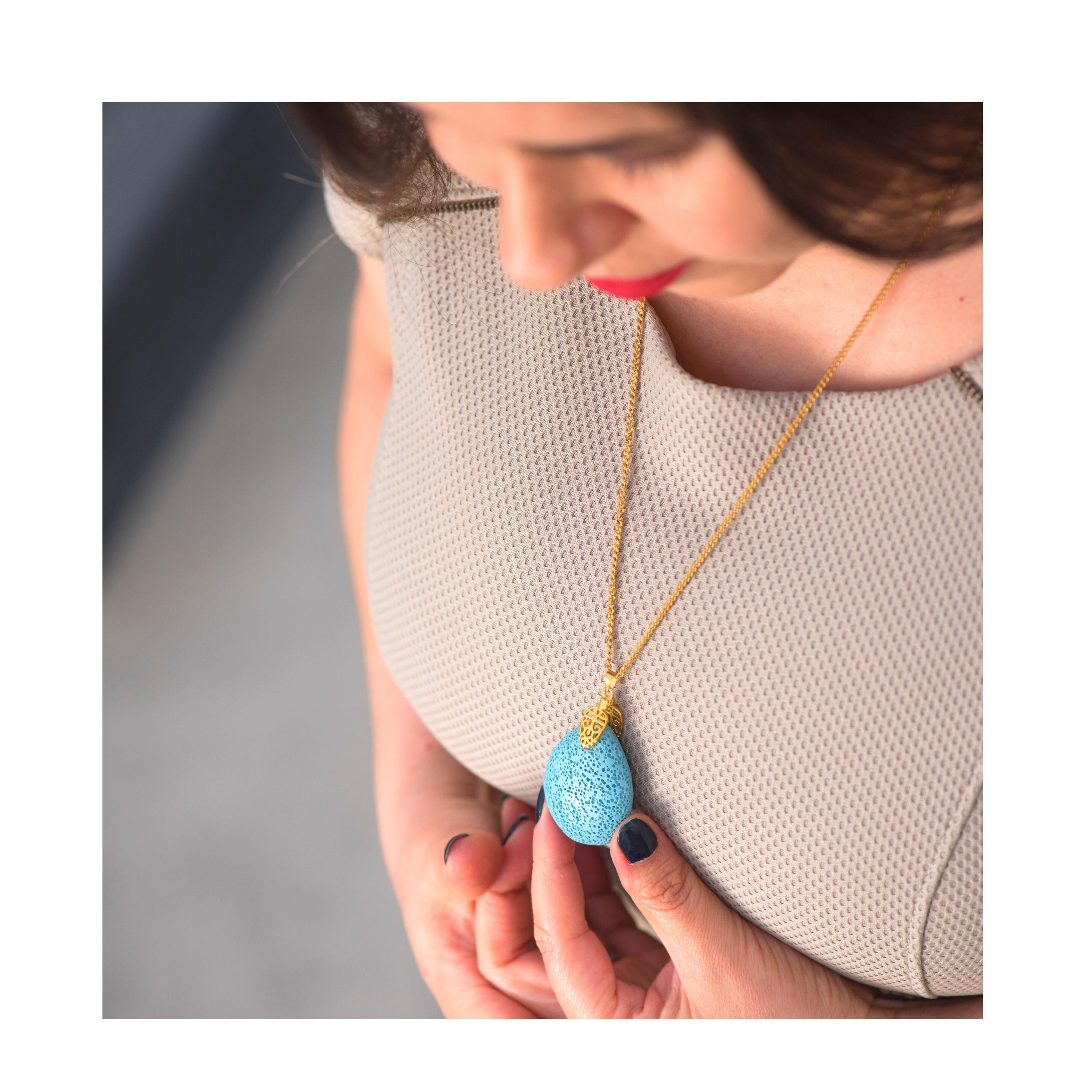 MIKING | GOTA LAVA NECKLACE TURQUESA