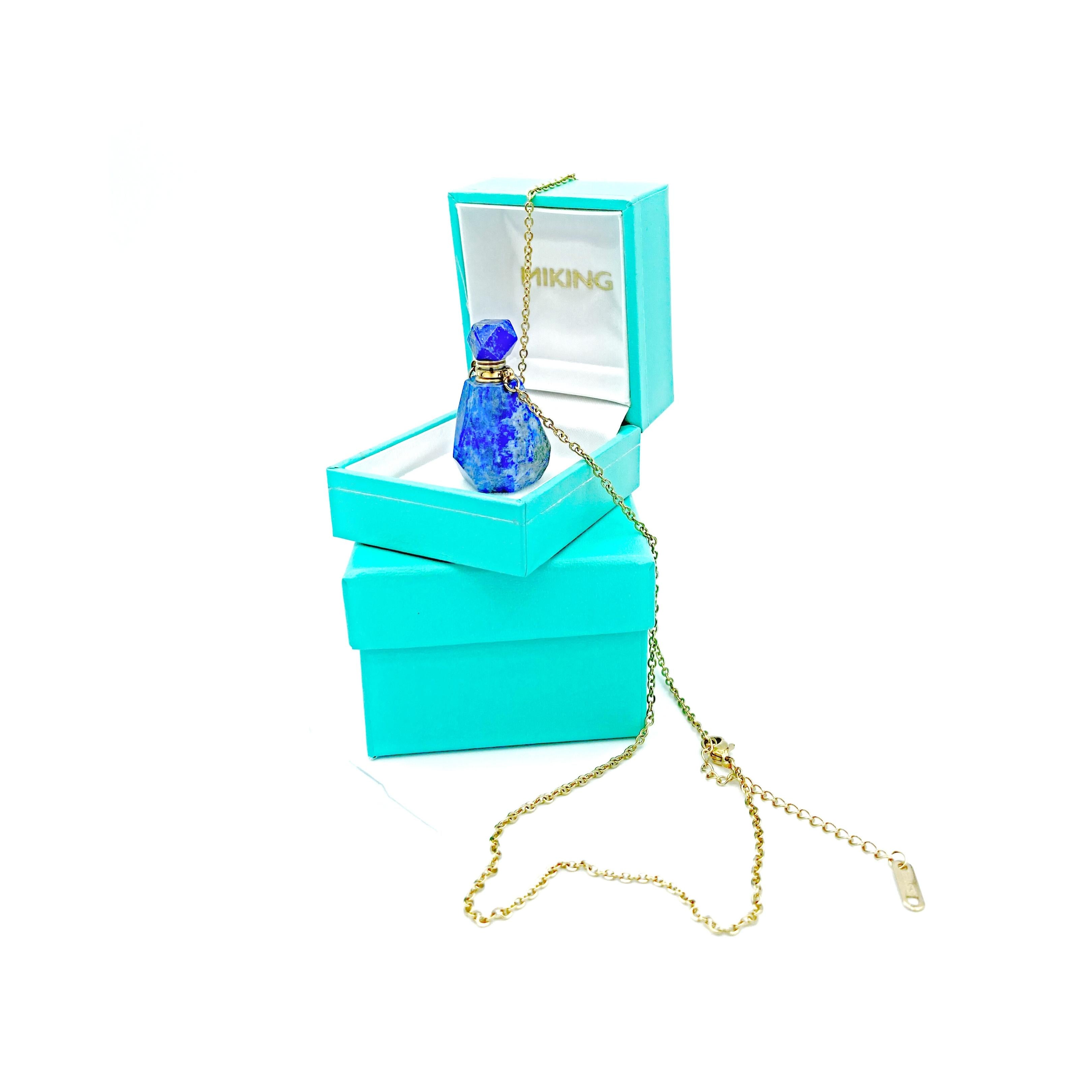 SERENIDAD Lapis Lazuli and Stainless Steel Necklace - MIKING LLC