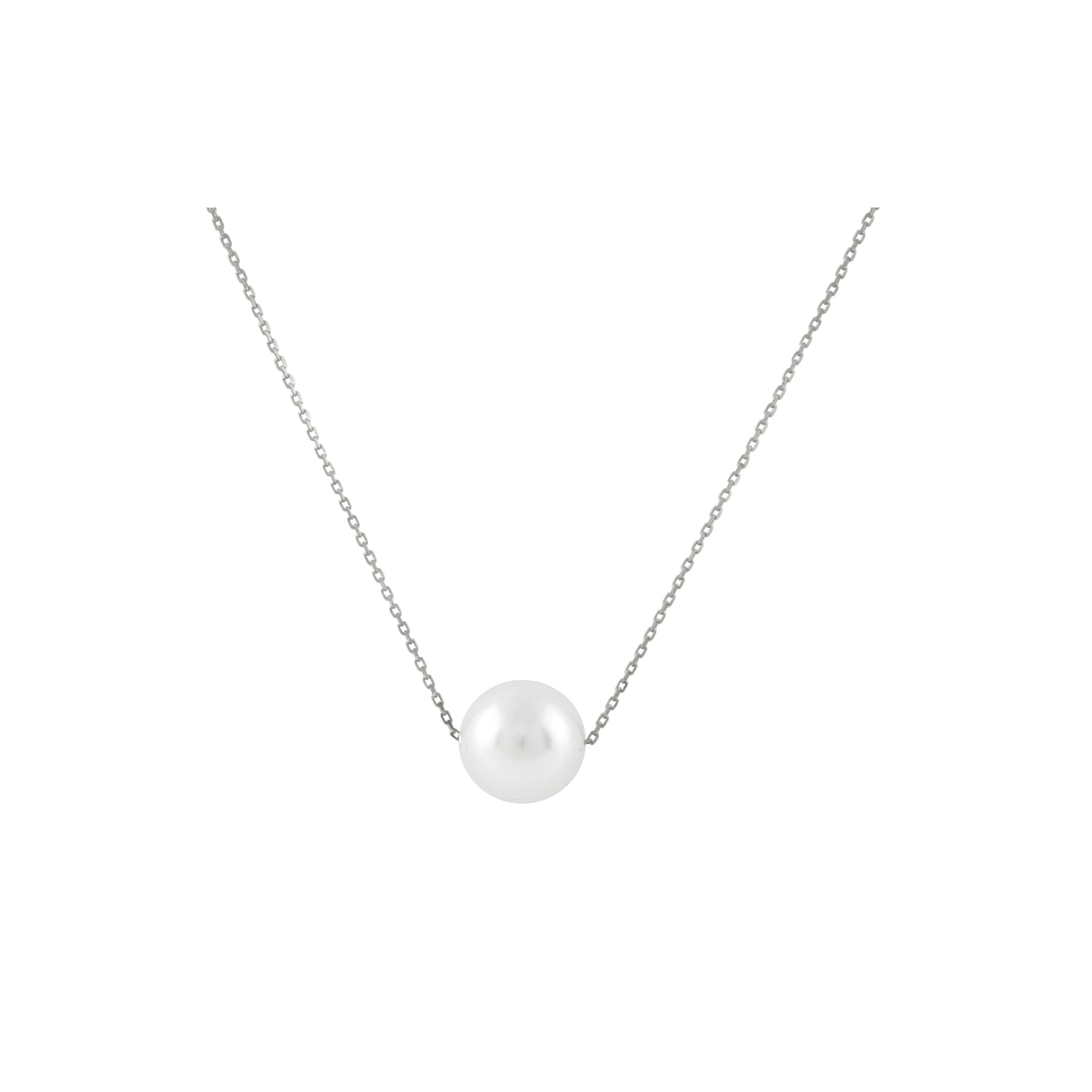 Freshwater 8 -9 mm Pearl Necklace in Sterling Silver | MEMOIR | MIKING