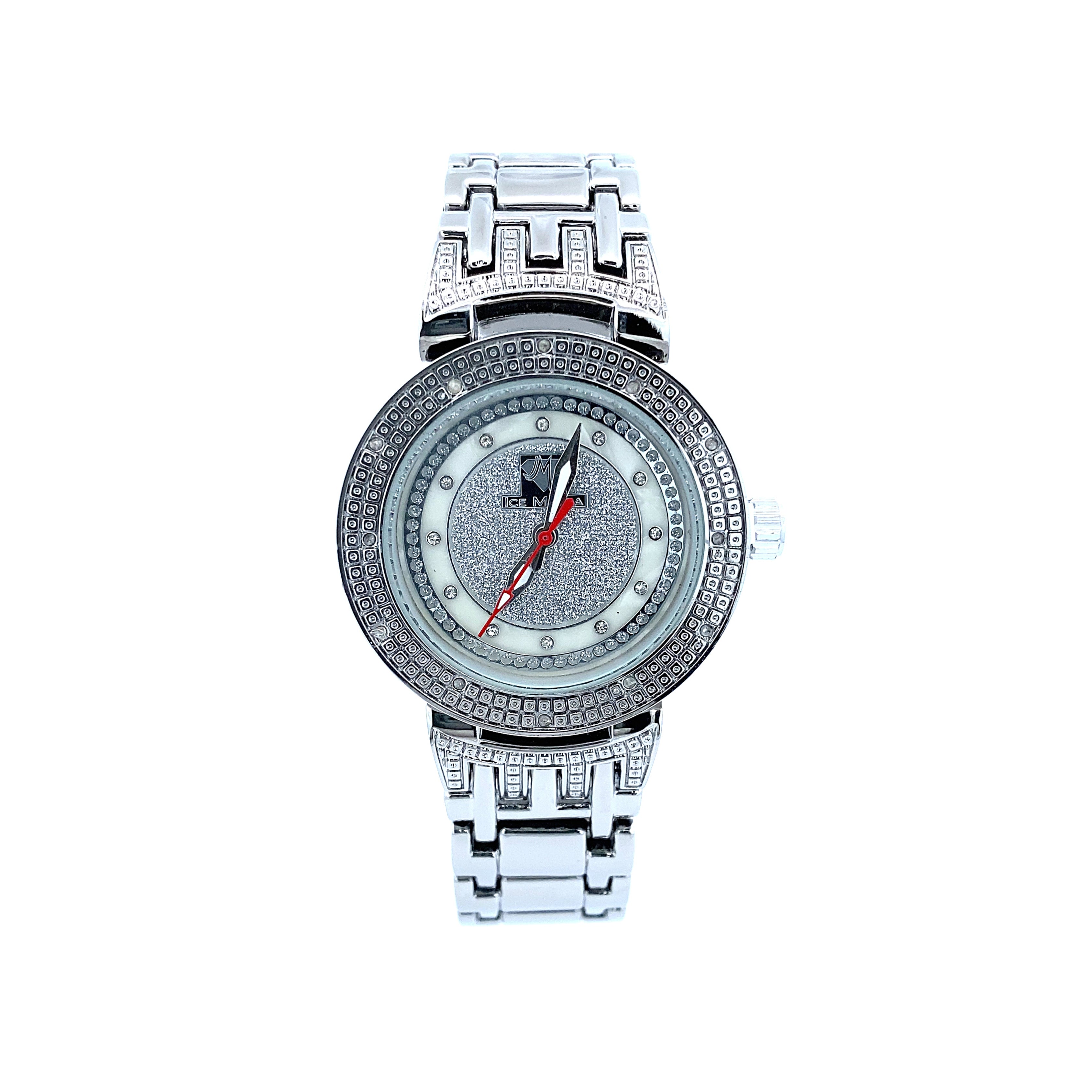PEARL BAND DIAMOND WATCH SILVER