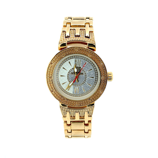 DIAMOND WATCH WITH CRYSTALS GOLDEN