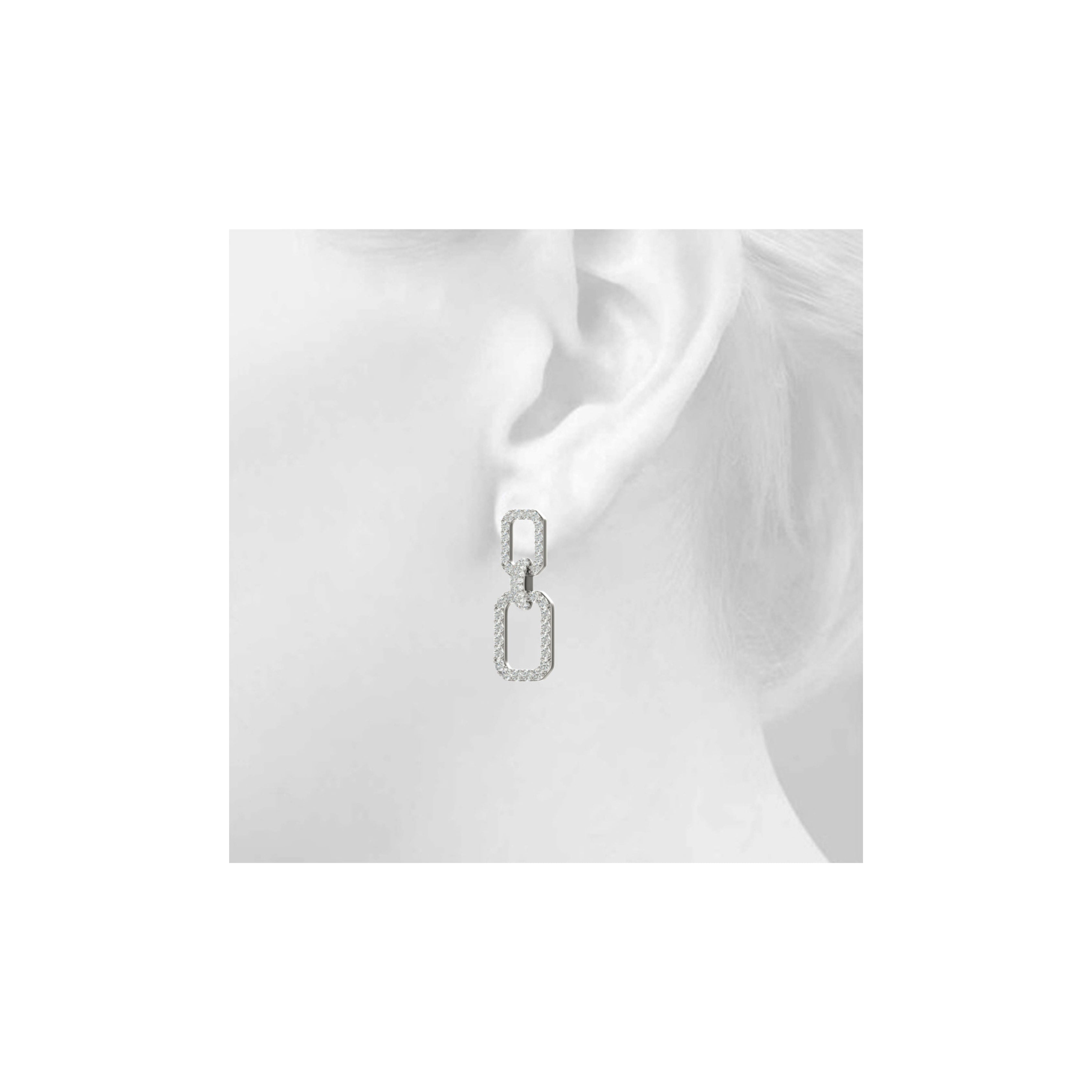 UME DIAMOND EARRINGS WHITE 