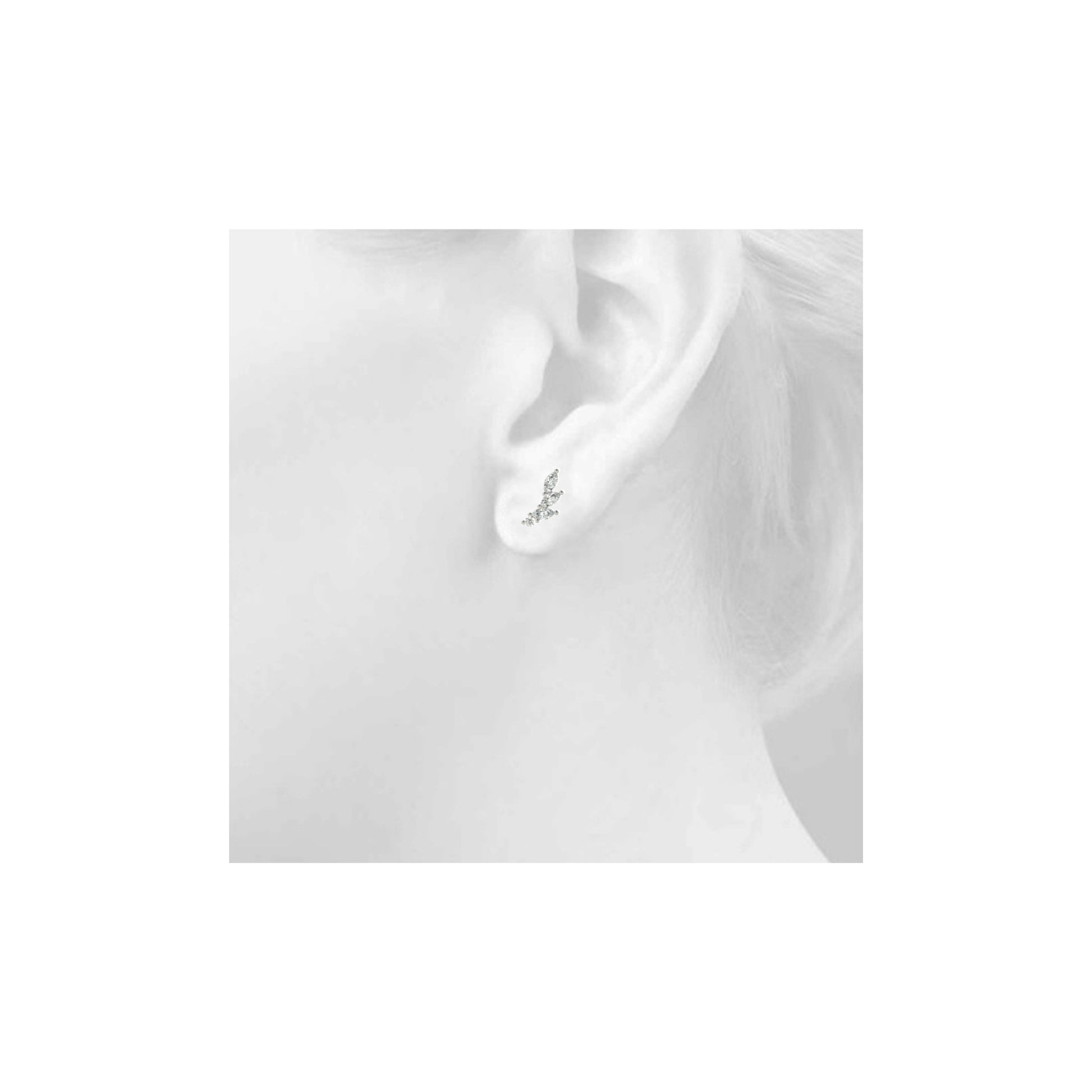PEGASUS Diamond Earrings White 