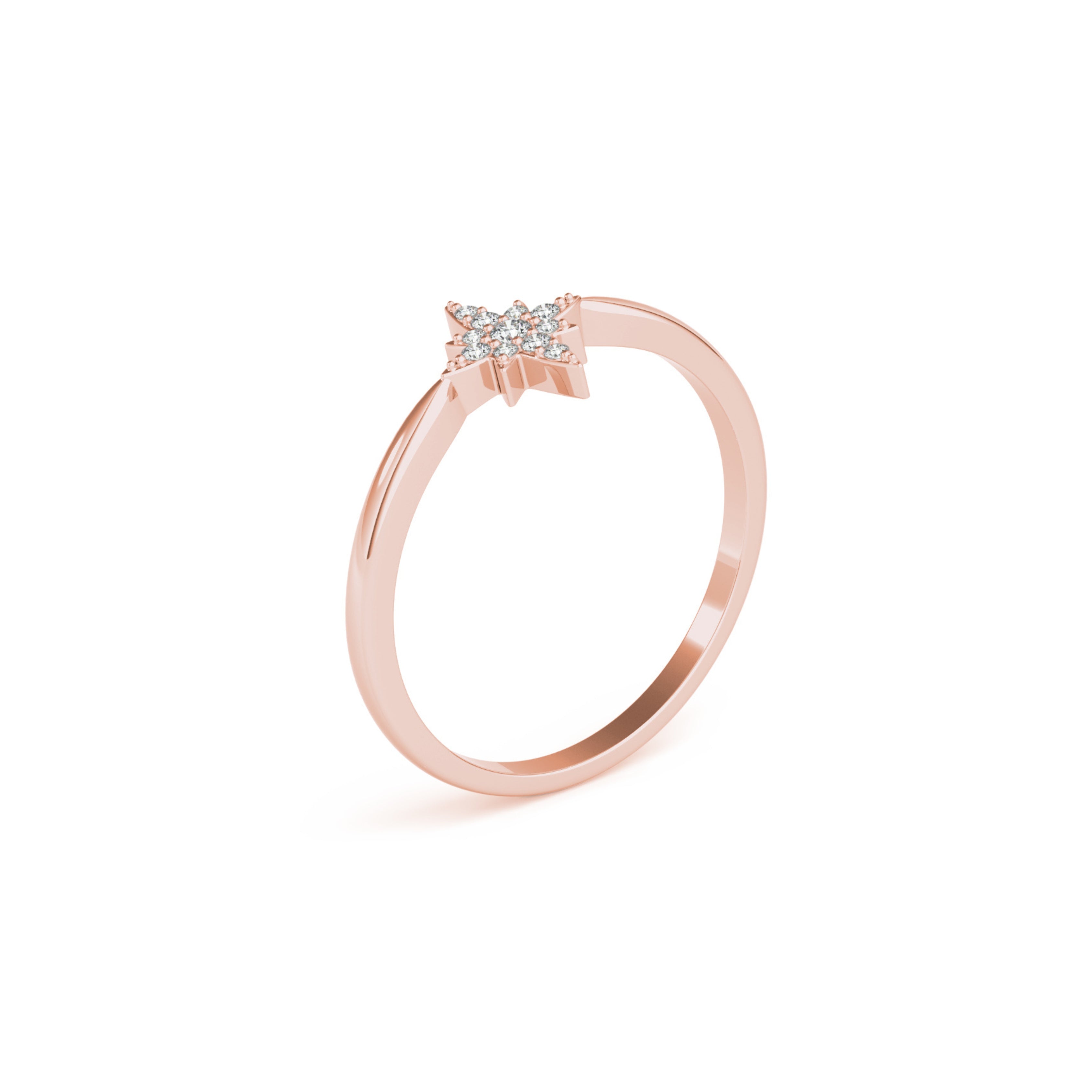 ALPHA DIAMOND RING ROSE