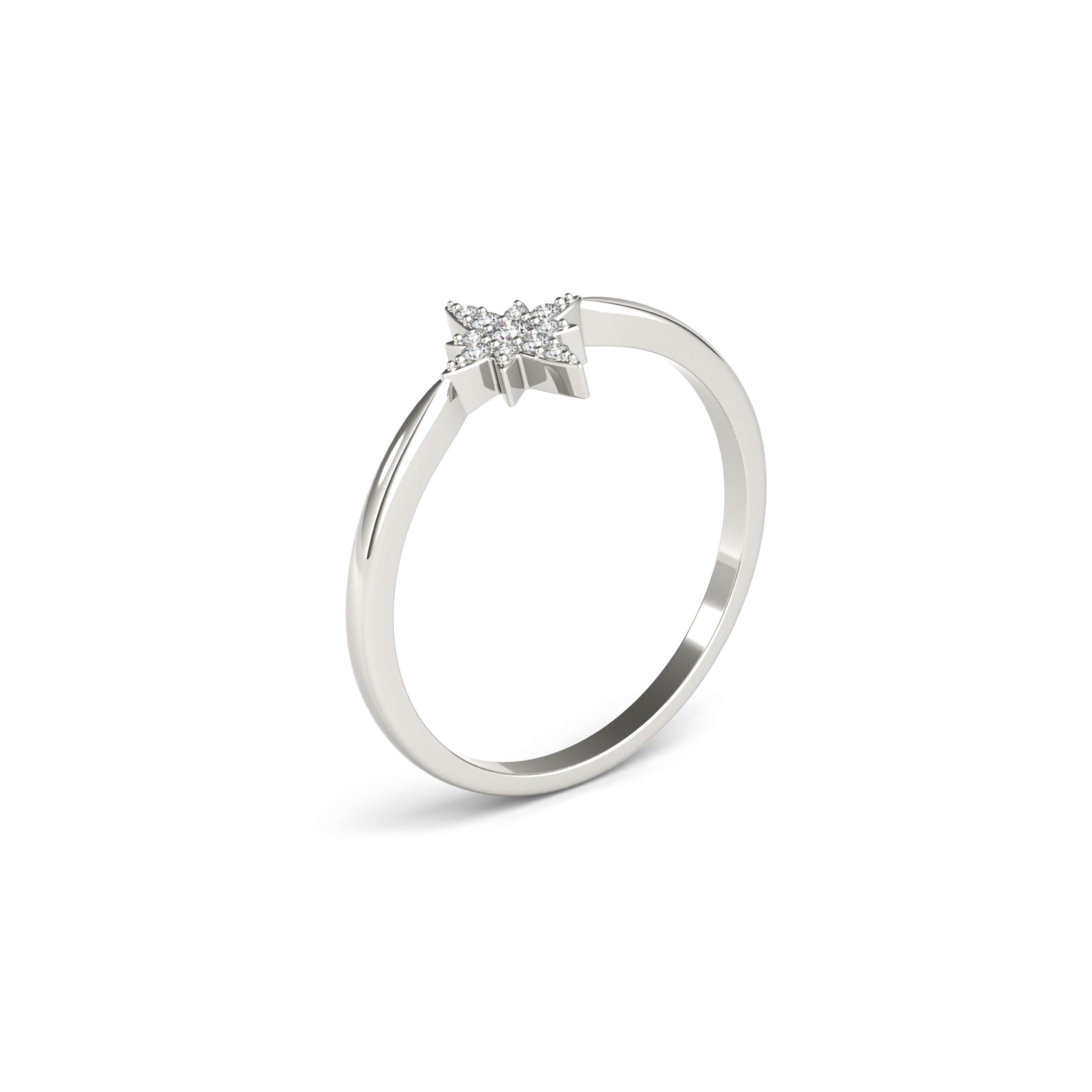 ALPHA DIAMOND RING WHITE