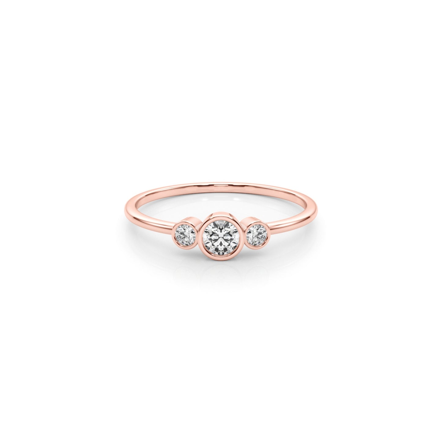 WOMAN DIAMOND RING ROSE