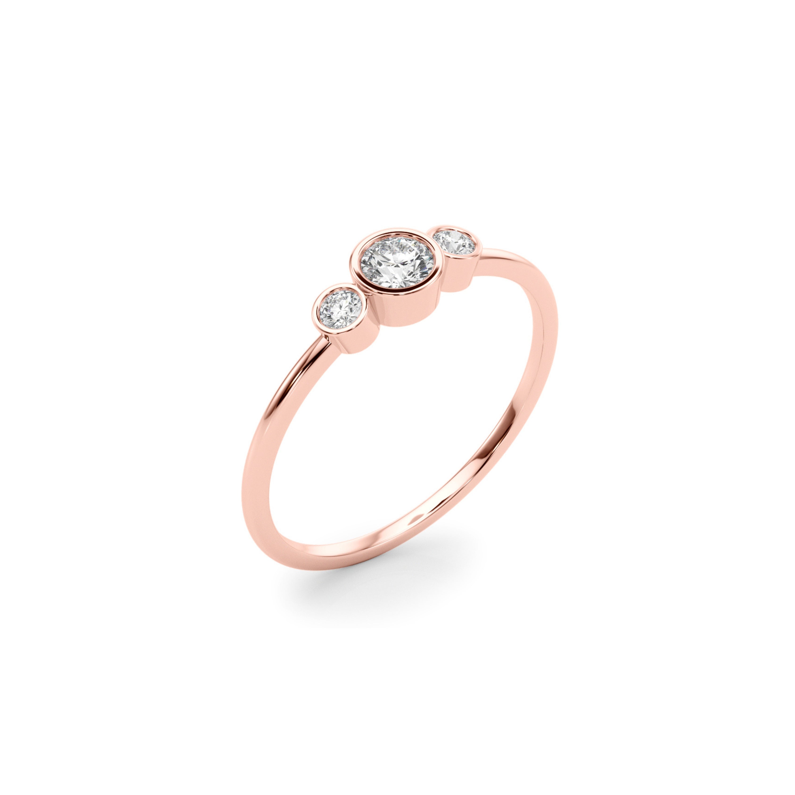 WOMAN DIAMOND RING ROSE
