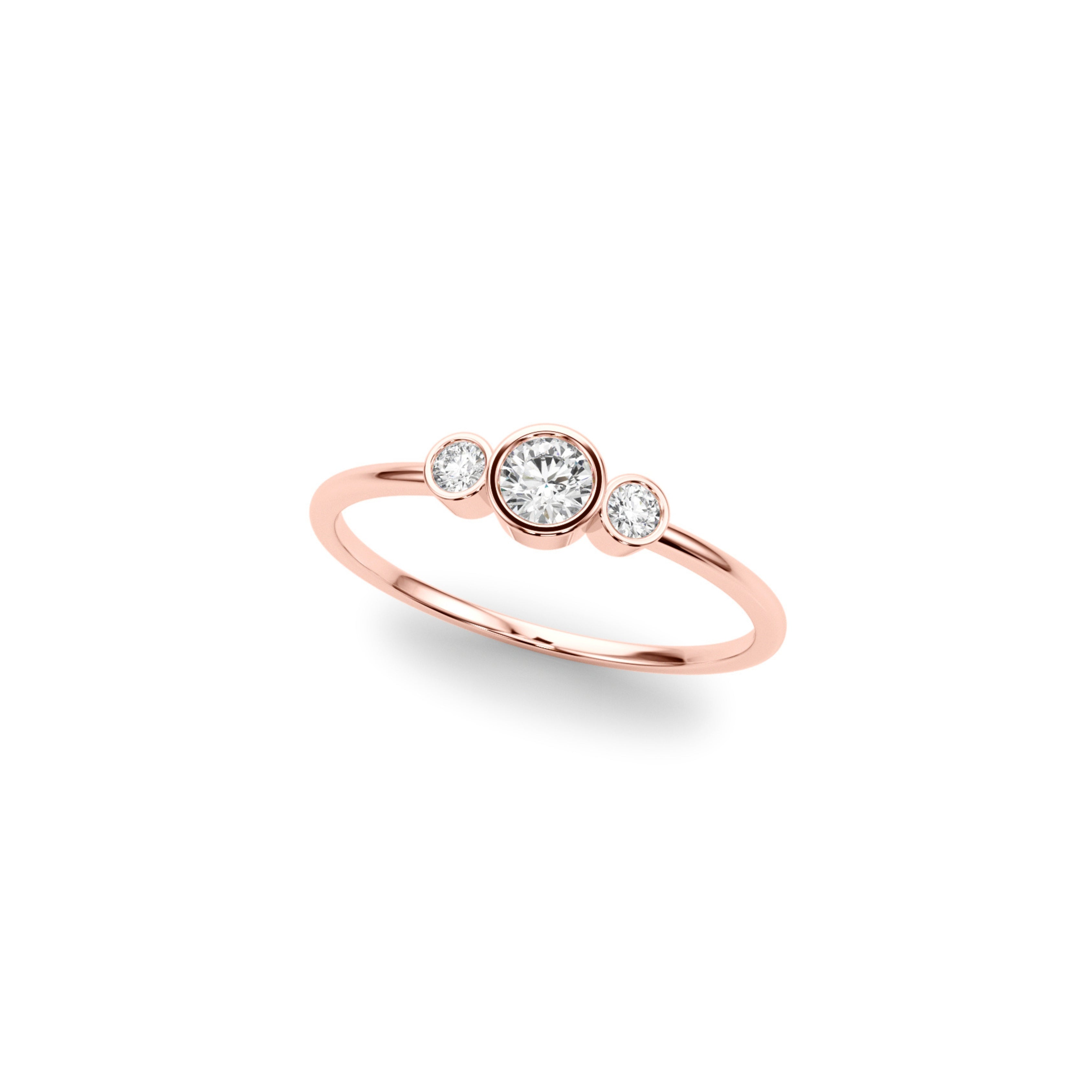 WOMAN DIAMOND RING ROSE