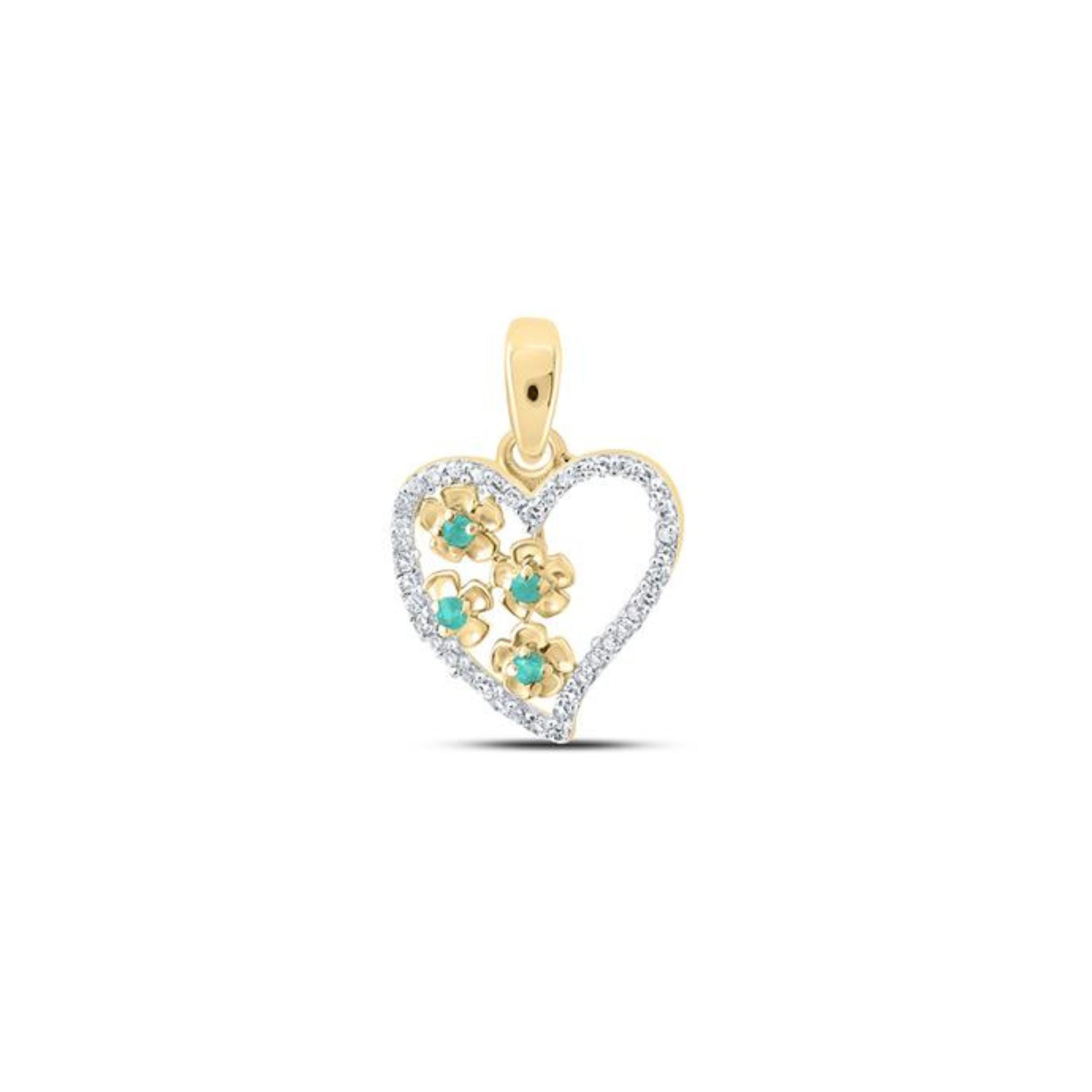 LE CŒUR Diamond Emerald Pendant - MIKING LLC