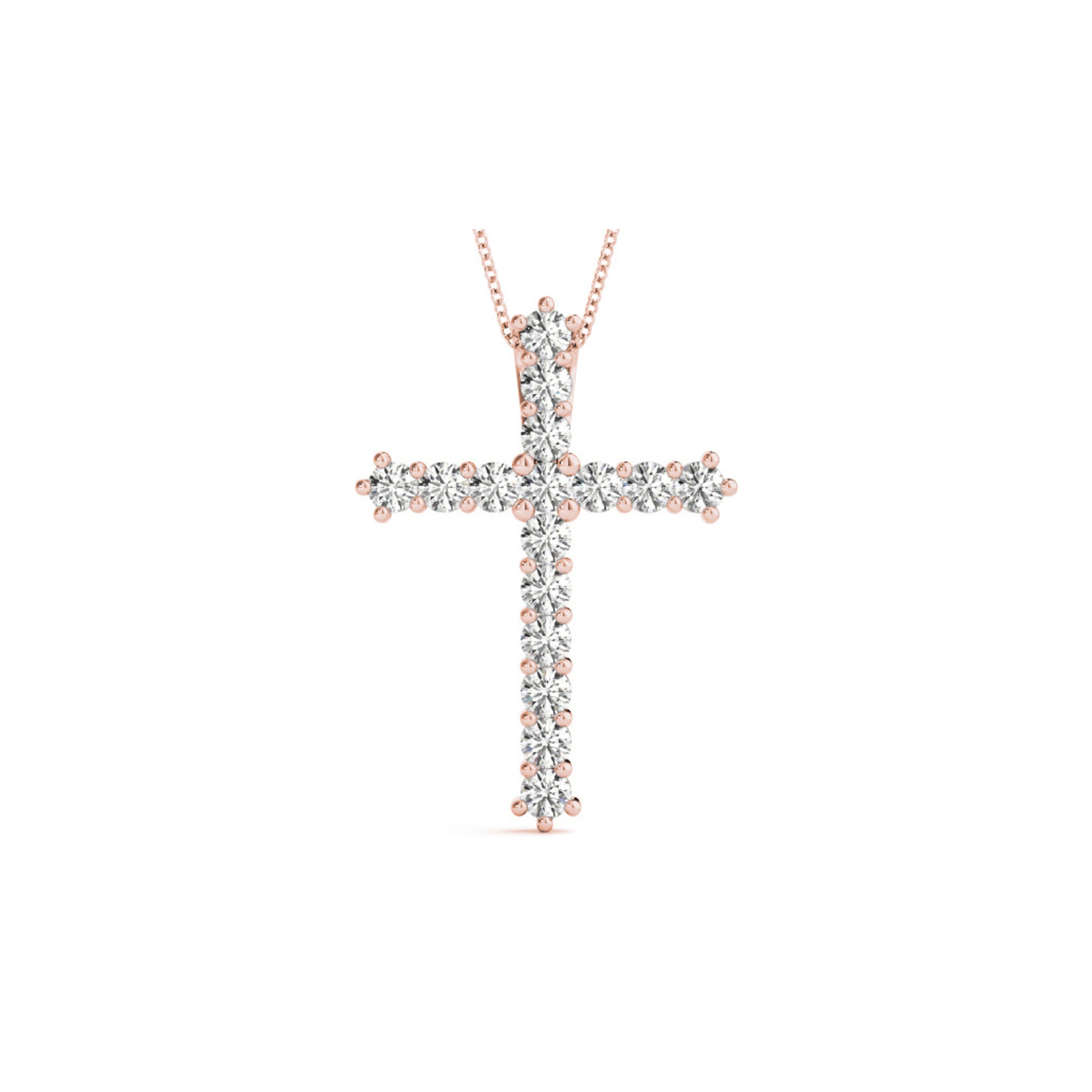 CRUCIFIX PEDANT ROSE