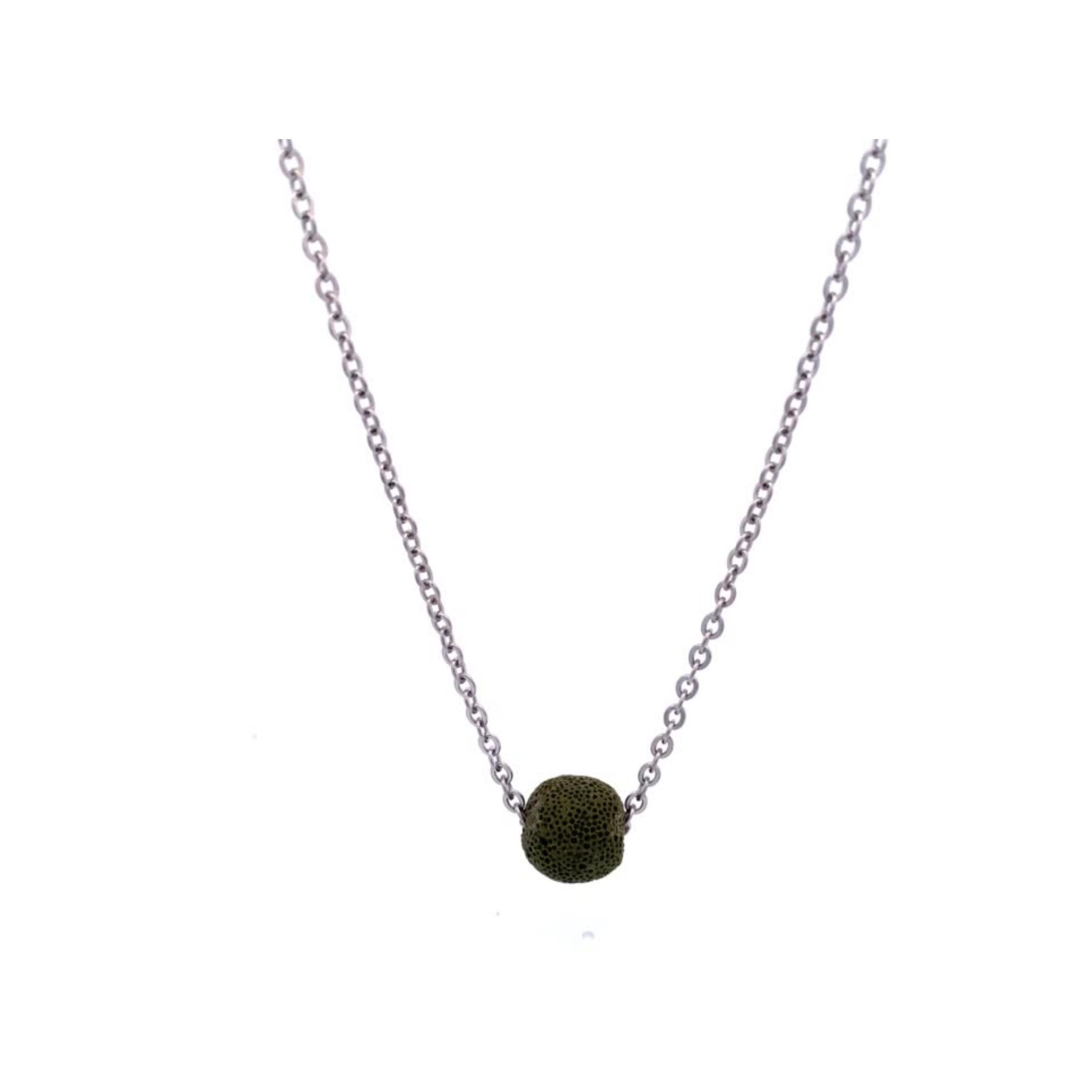 DWARFS LAVA NECKLACE DARK GREEN 