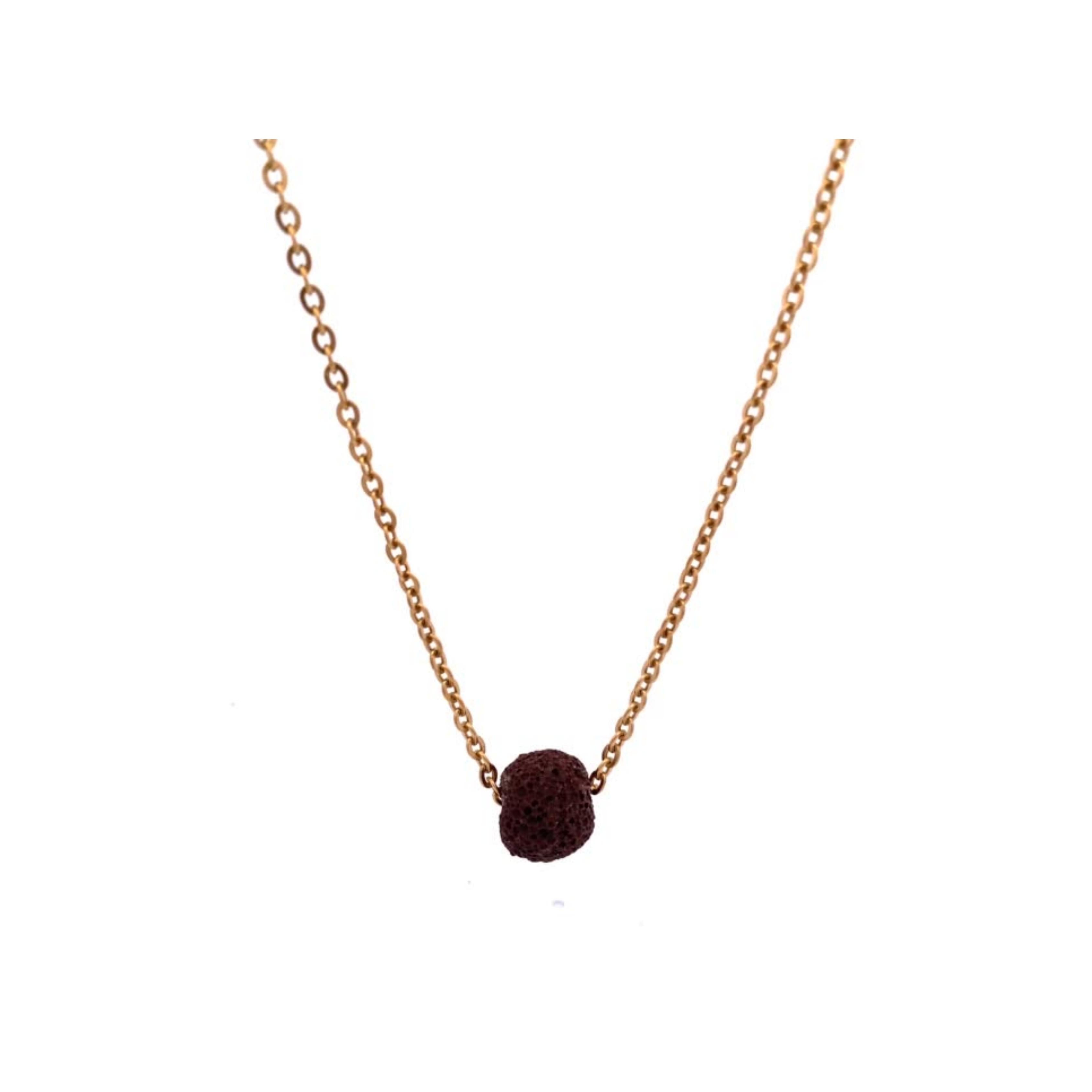 DWARF LAVA NECKLACE  BROWN