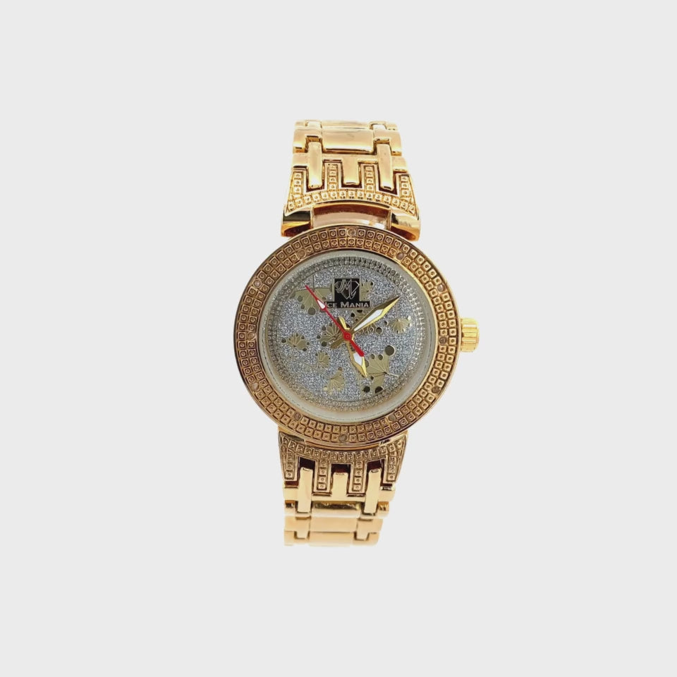 FLUTTER DIAMOND WATCH GOLD