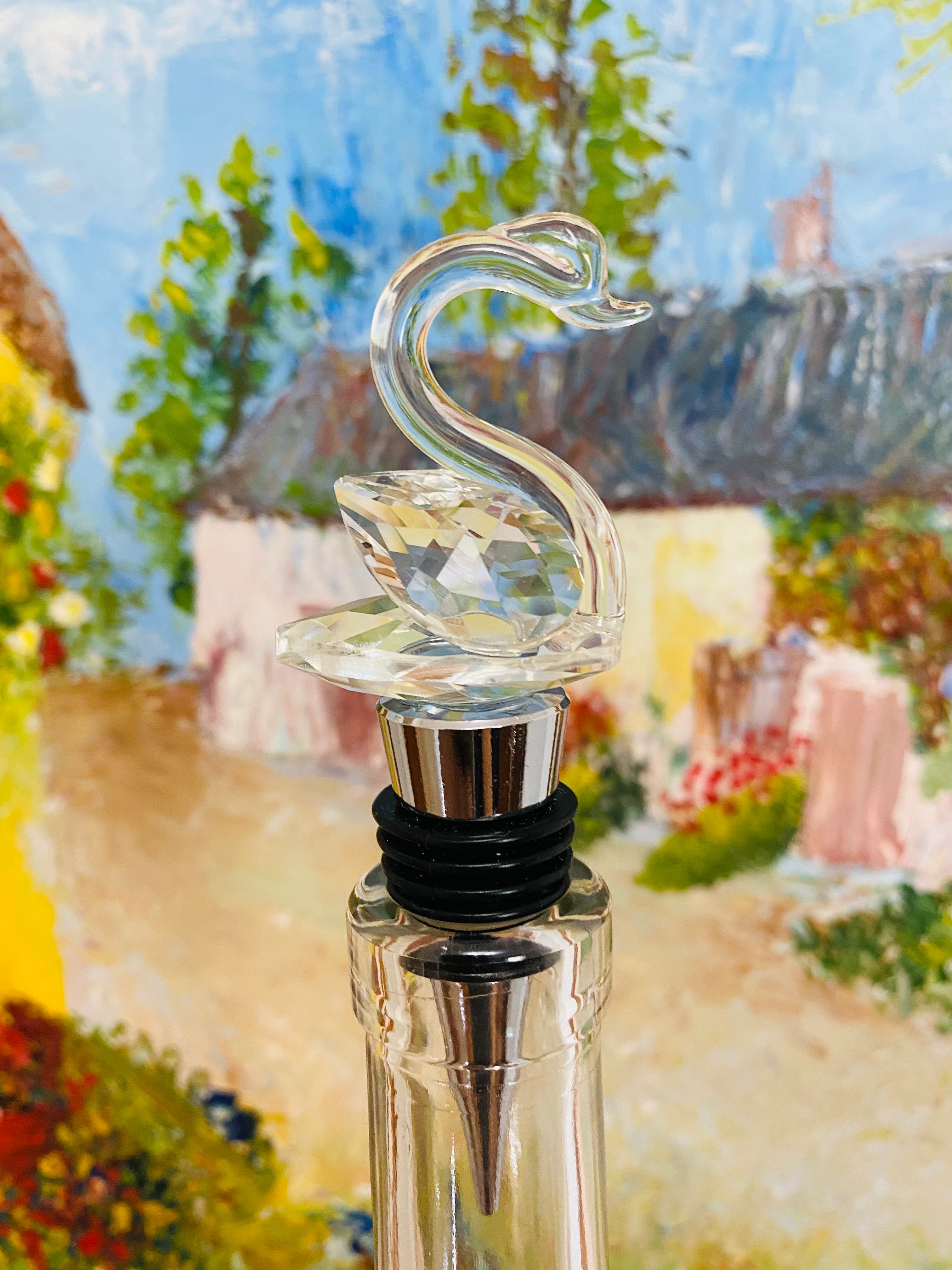 SWAN Wine Crystal Bottle Stopper - MIKING LLC